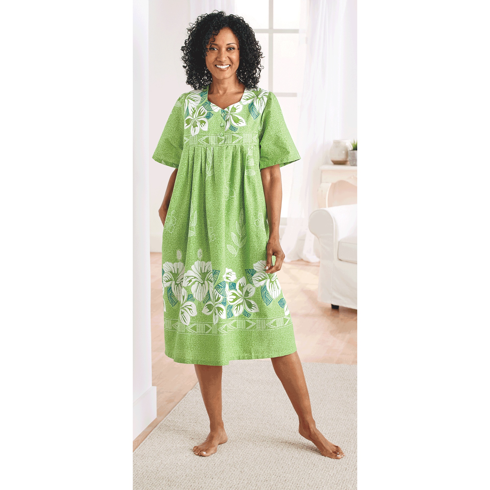 Metro Border Print Patio Dress