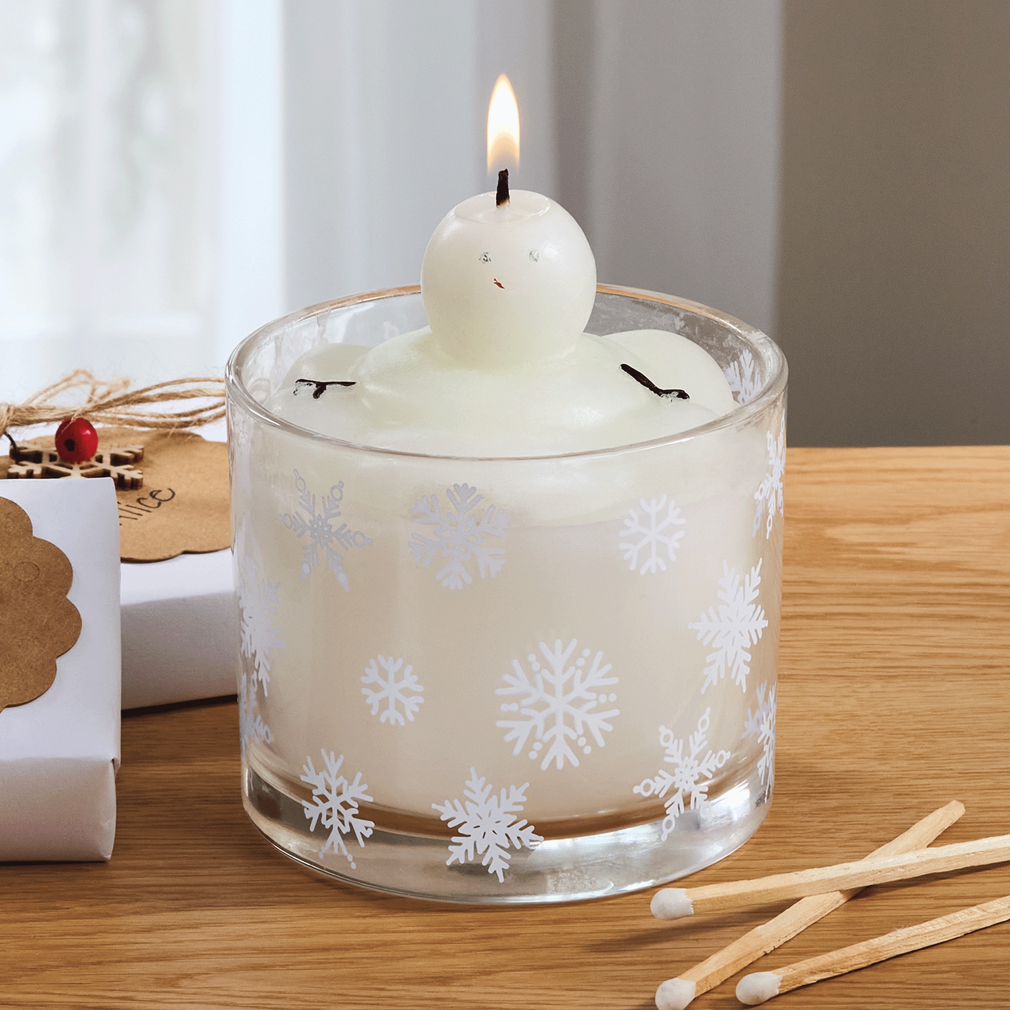 Melting Snowman Candle