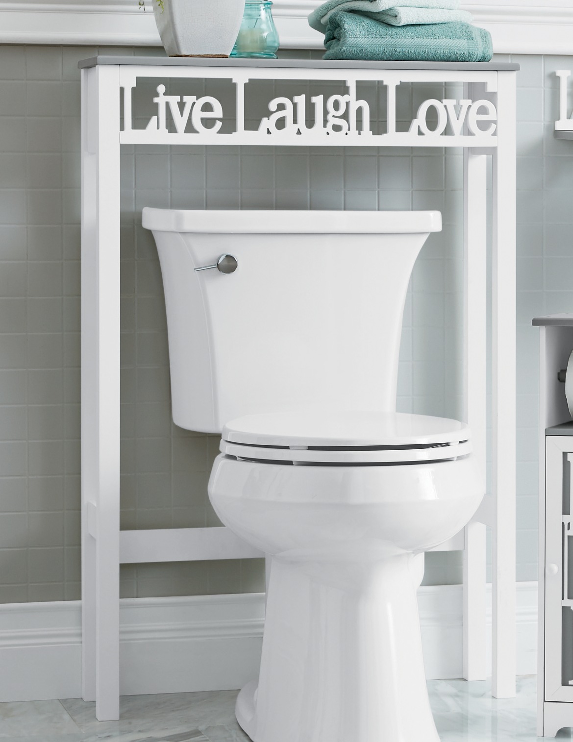 Live Laugh Love Two-Tone Bath Furnishings