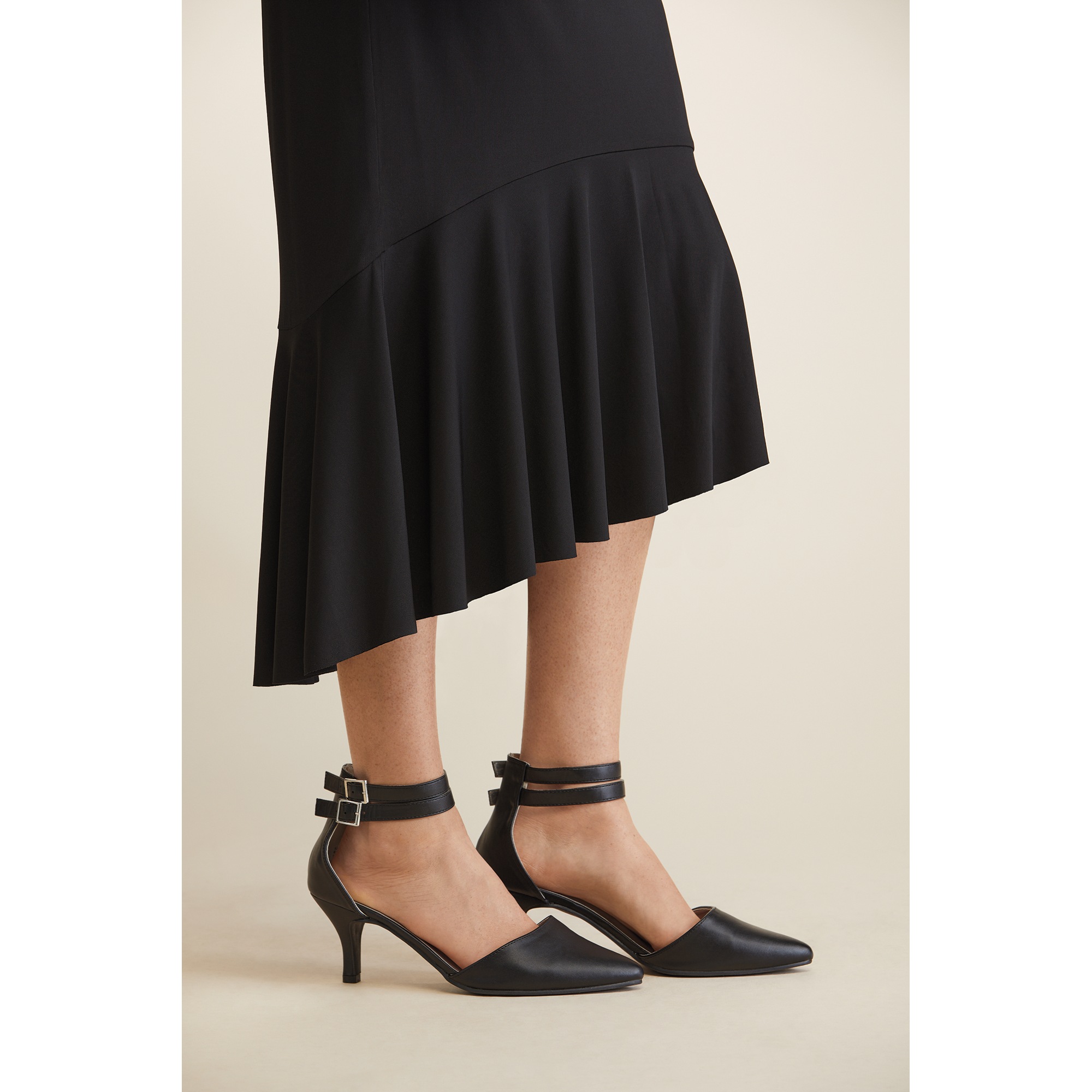 Tria Flowy Skirt Set for Women with Peplum Waist and Flounce Hem