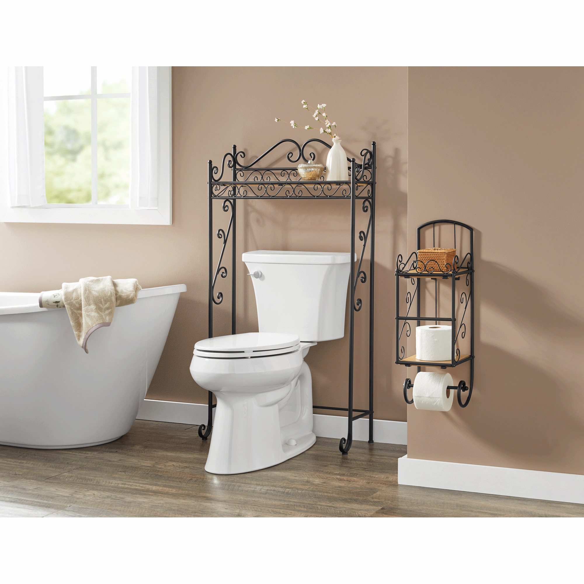 Belle Terre Scroll Space Saver and Toilet Paper Holder