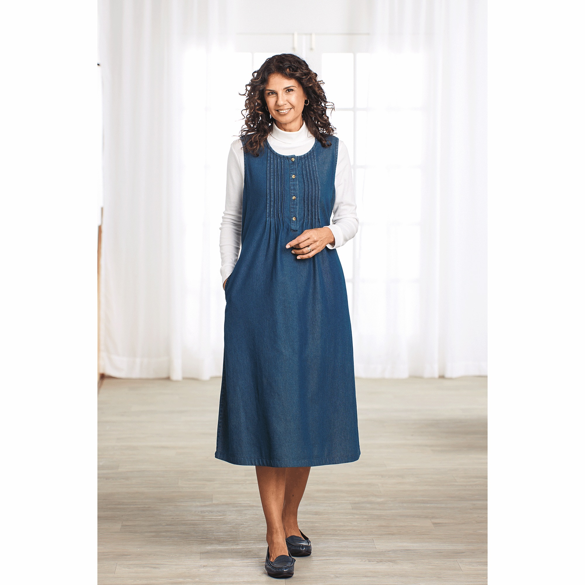 Denim Pintuck Jumper 1 Denim Pintuck Jumper