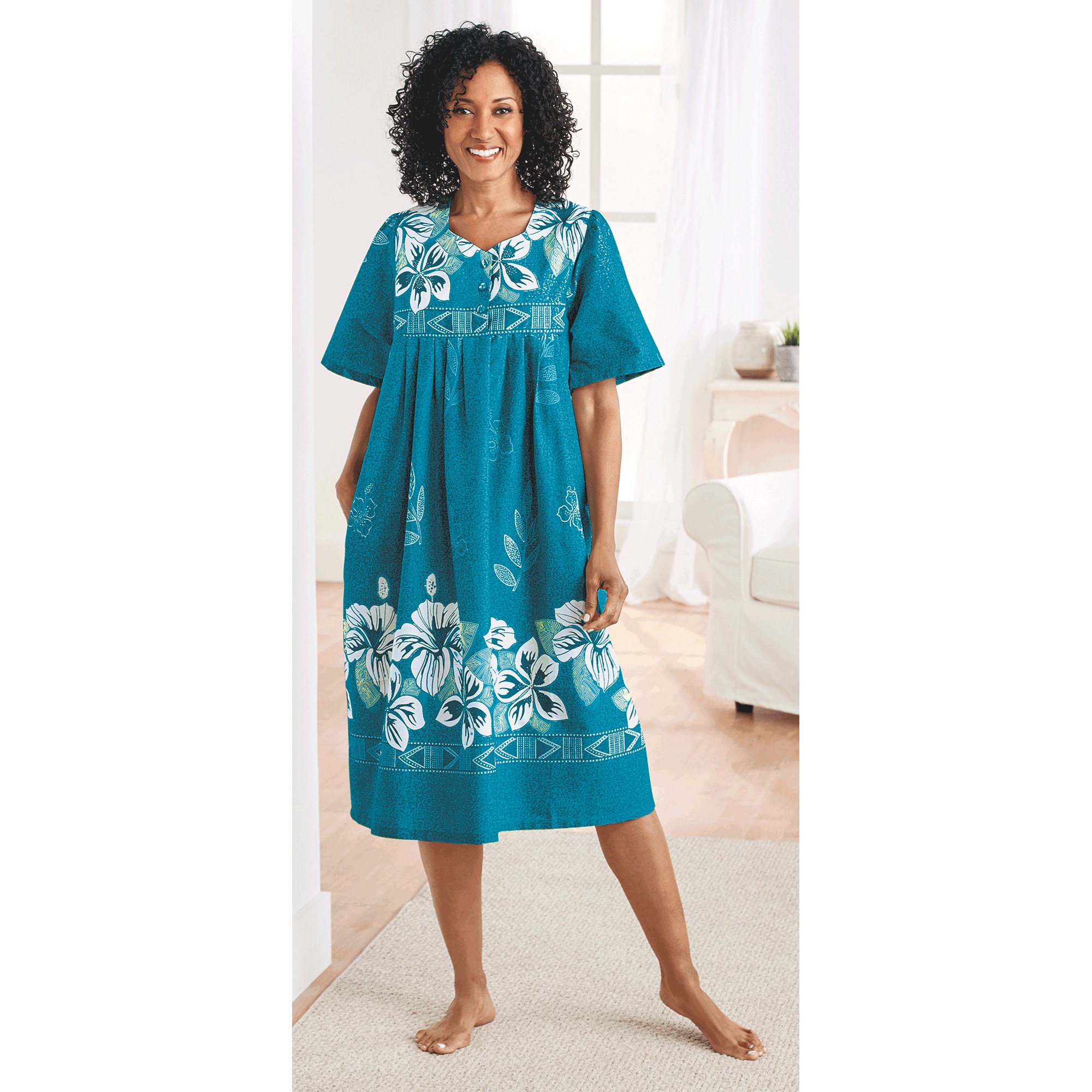 Border Print Patio Dress