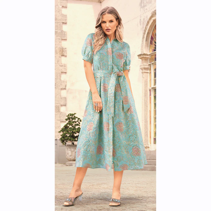 Carmy Jacquard Fit and Flare Dress