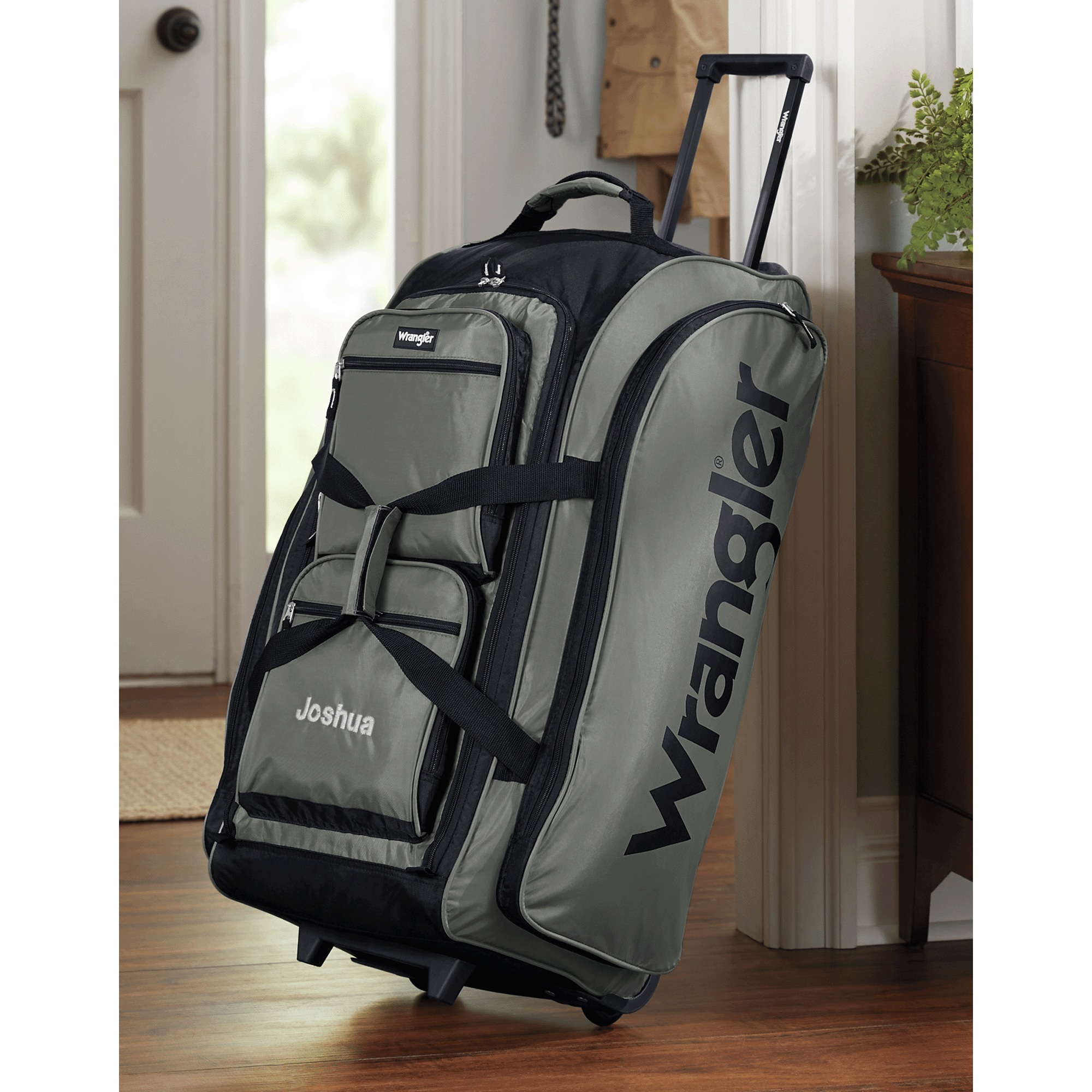Wrangler 30-inch Rolling Multi-Pocket Upright Duffel 1 Wrangler 30-inch Rolling Multi-Pocket Upright Duffel