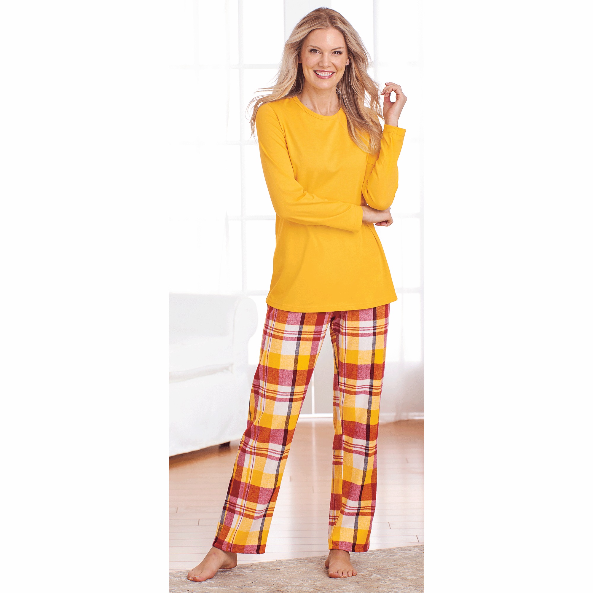 Women's Plaid Flannel PJ Set