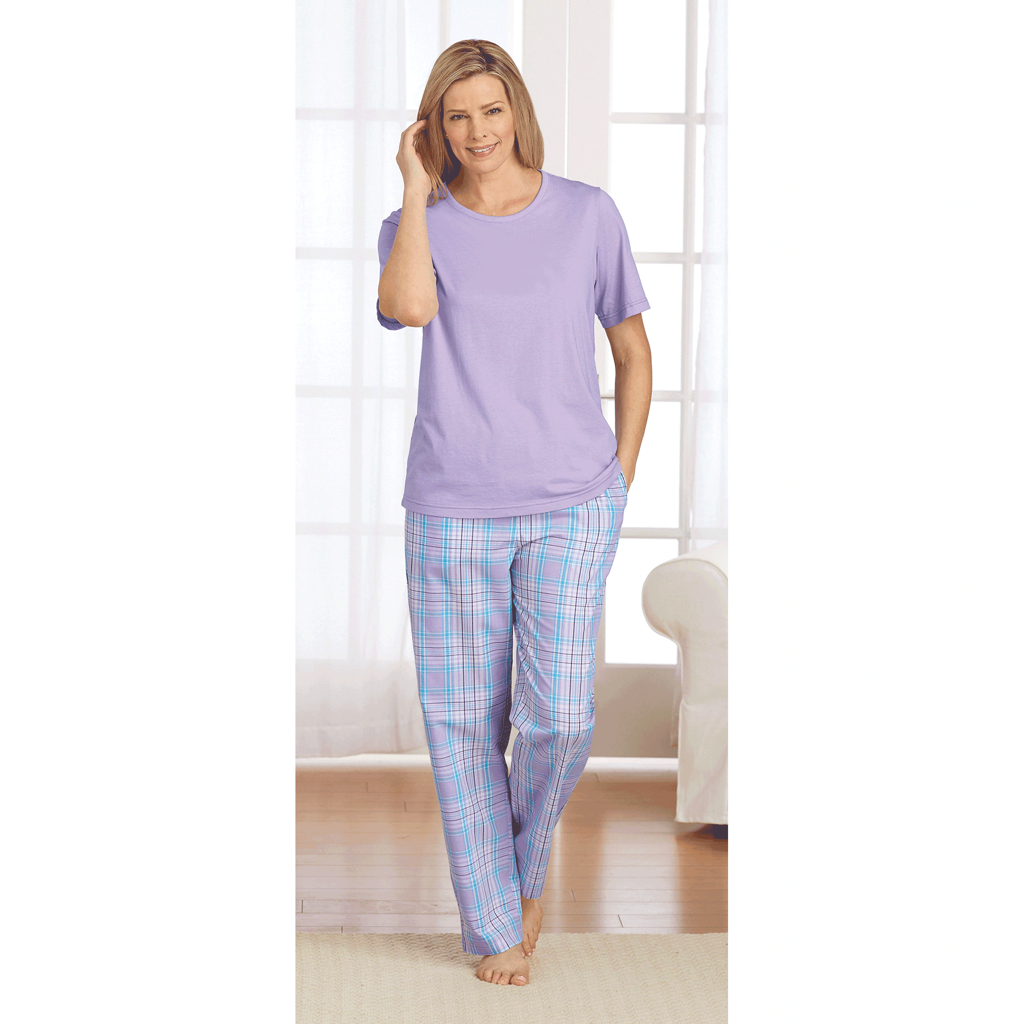 Solid/Plaid PJ Set 1 Solid/Plaid PJ Set