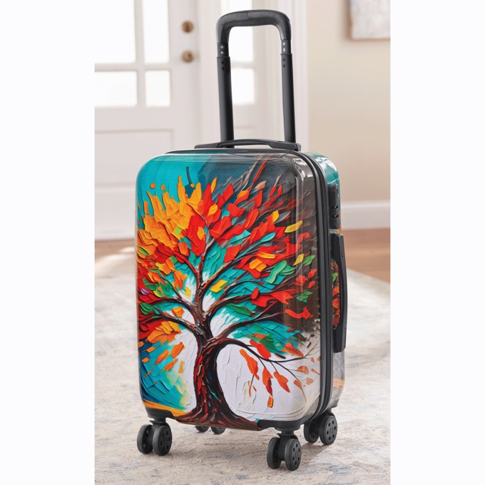 Tree of Life Luggage Set - Hardsided Carryon with 2 Toiletry Bags