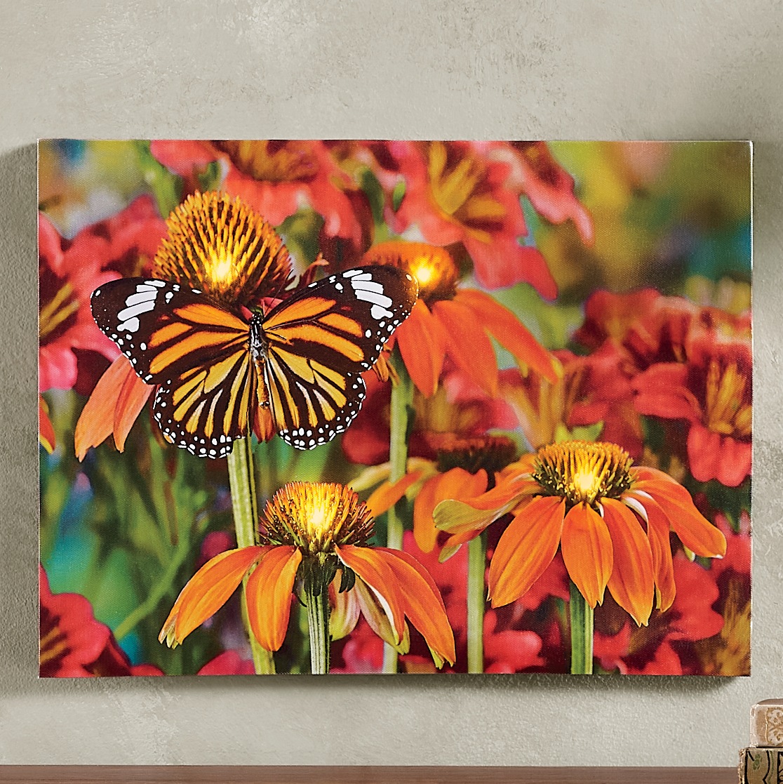 Lit Monarch Butterfly Wall Art