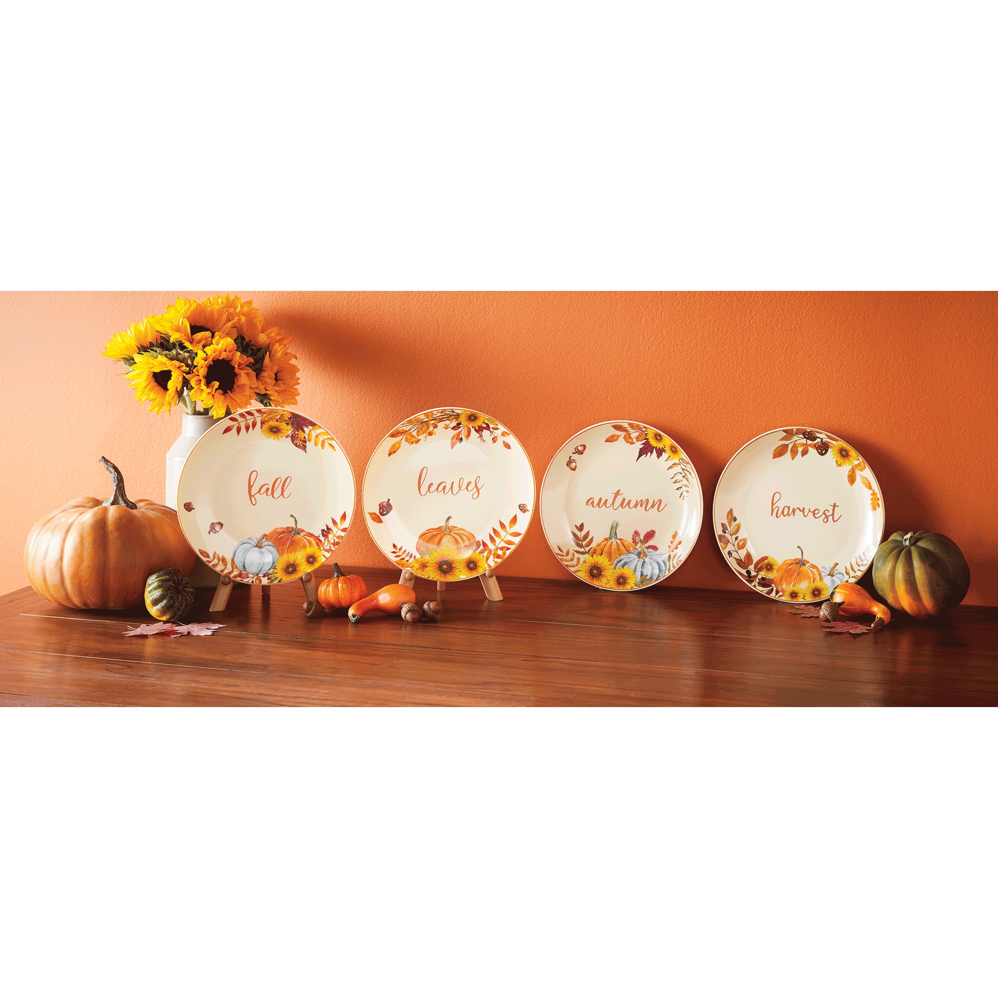 Set of 4 Assorted Harvest Plates