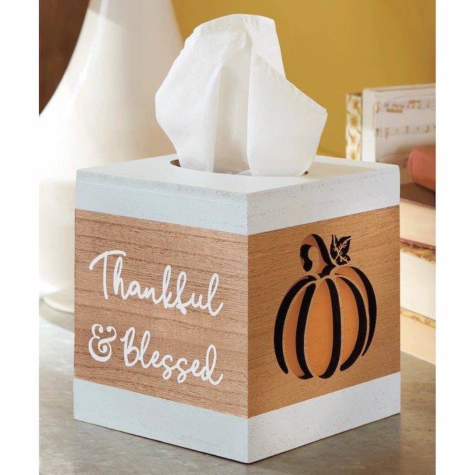 Thankful and Blessed Tissue Box