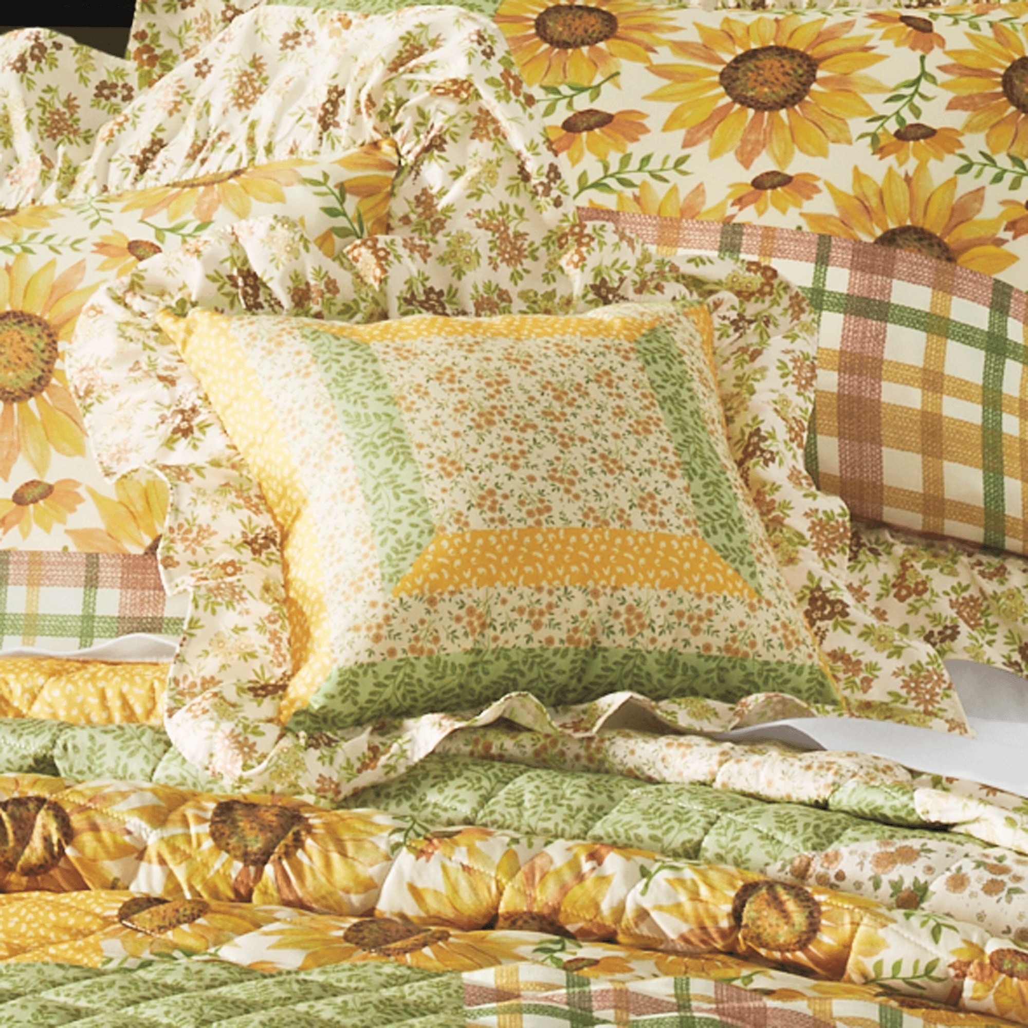 Harvest Skirted Bedspread Set, Accent Pillow, Panel Pair and Valance