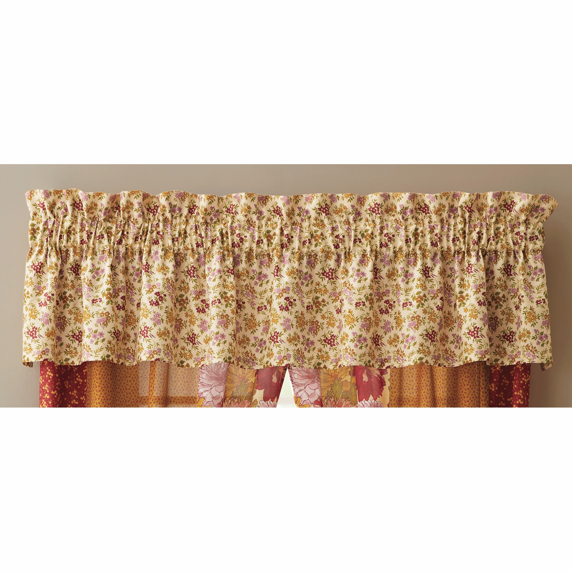 Harvest Skirted Bedspread Set, Accent Pillow, Panel Pair and Valance