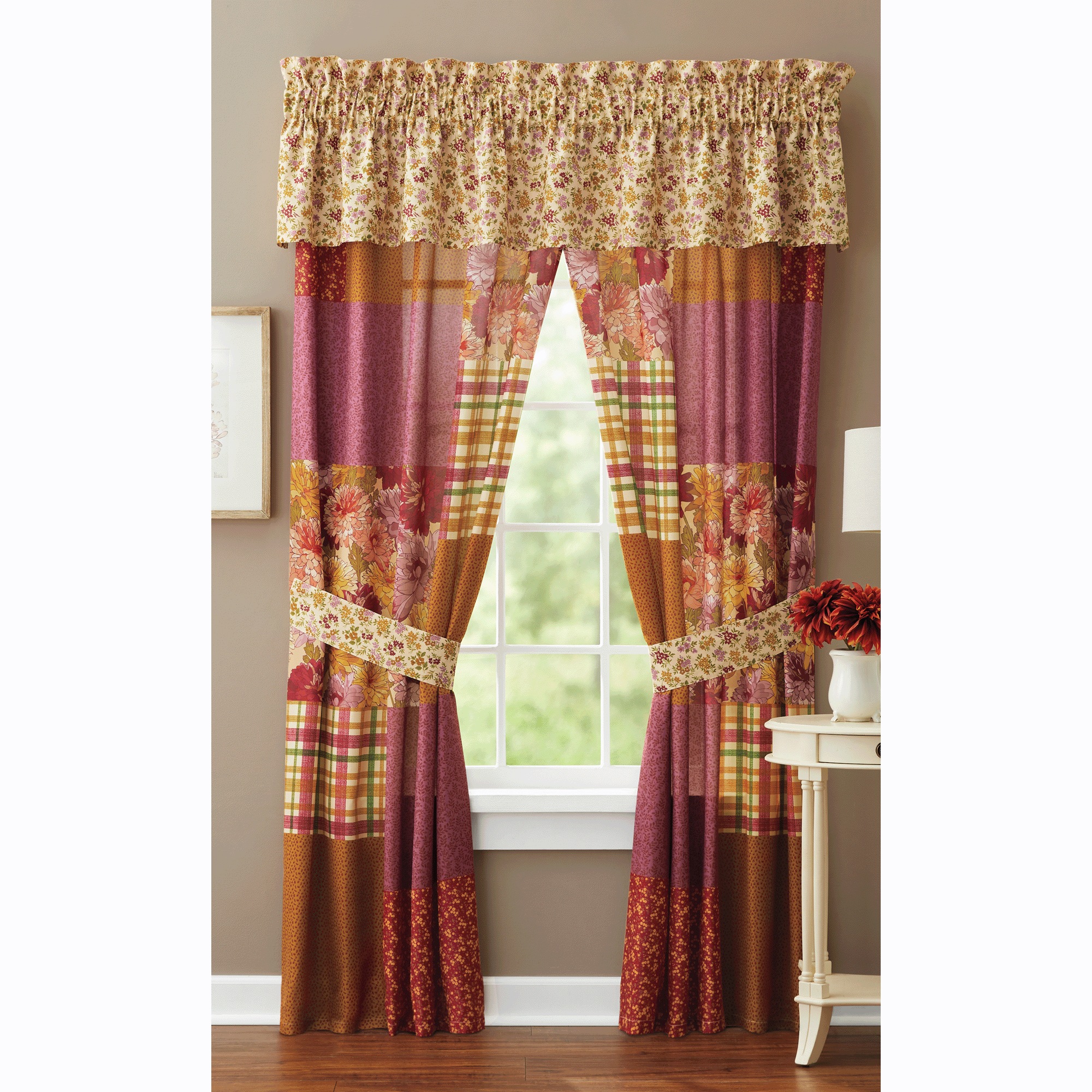 Harvest Skirted Bedspread Set, Accent Pillow, Panel Pair and Valance