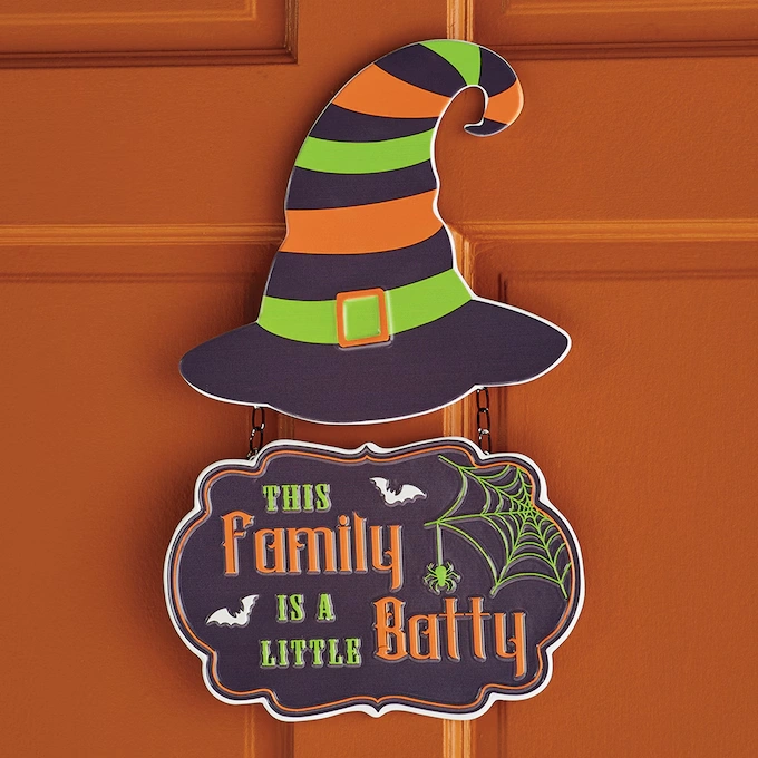 Batty Family Halloween Sign