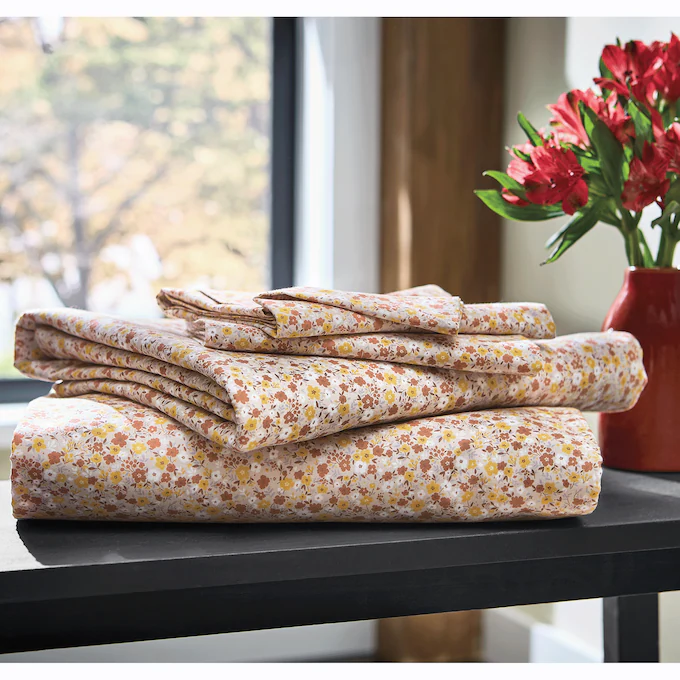 Fall Ditsy Floral Print Microfiber Sheet Set