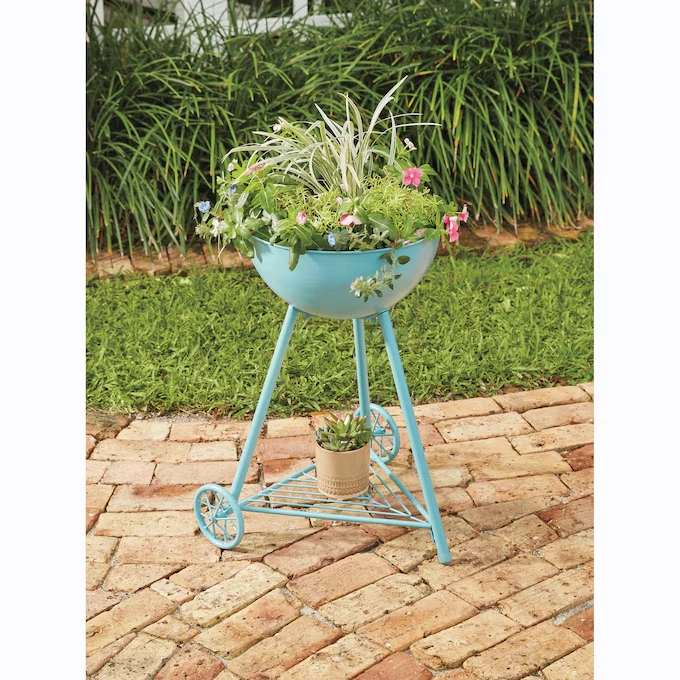Figural Charcoal Grill Planter