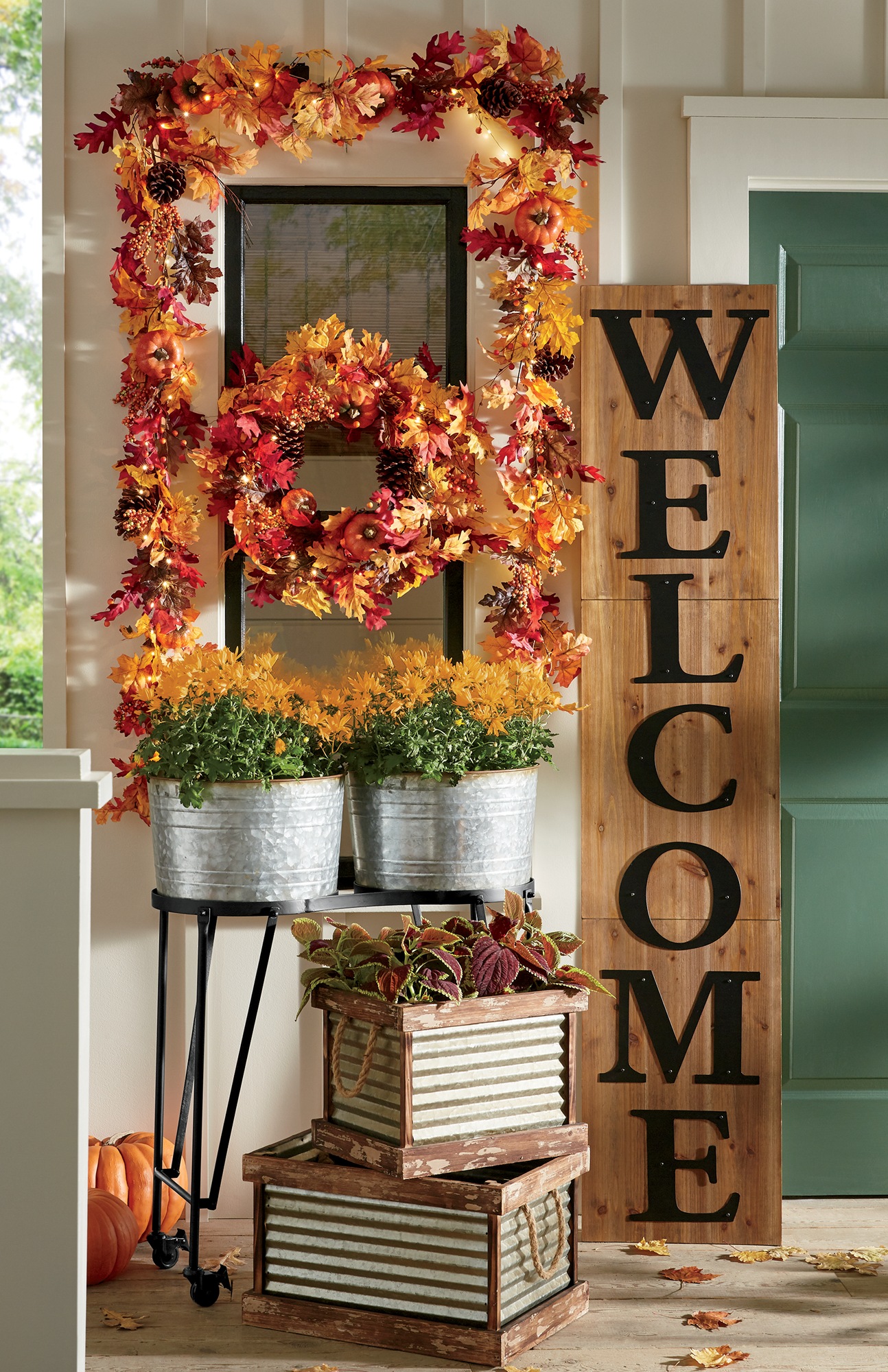 Lit Fall Wreath