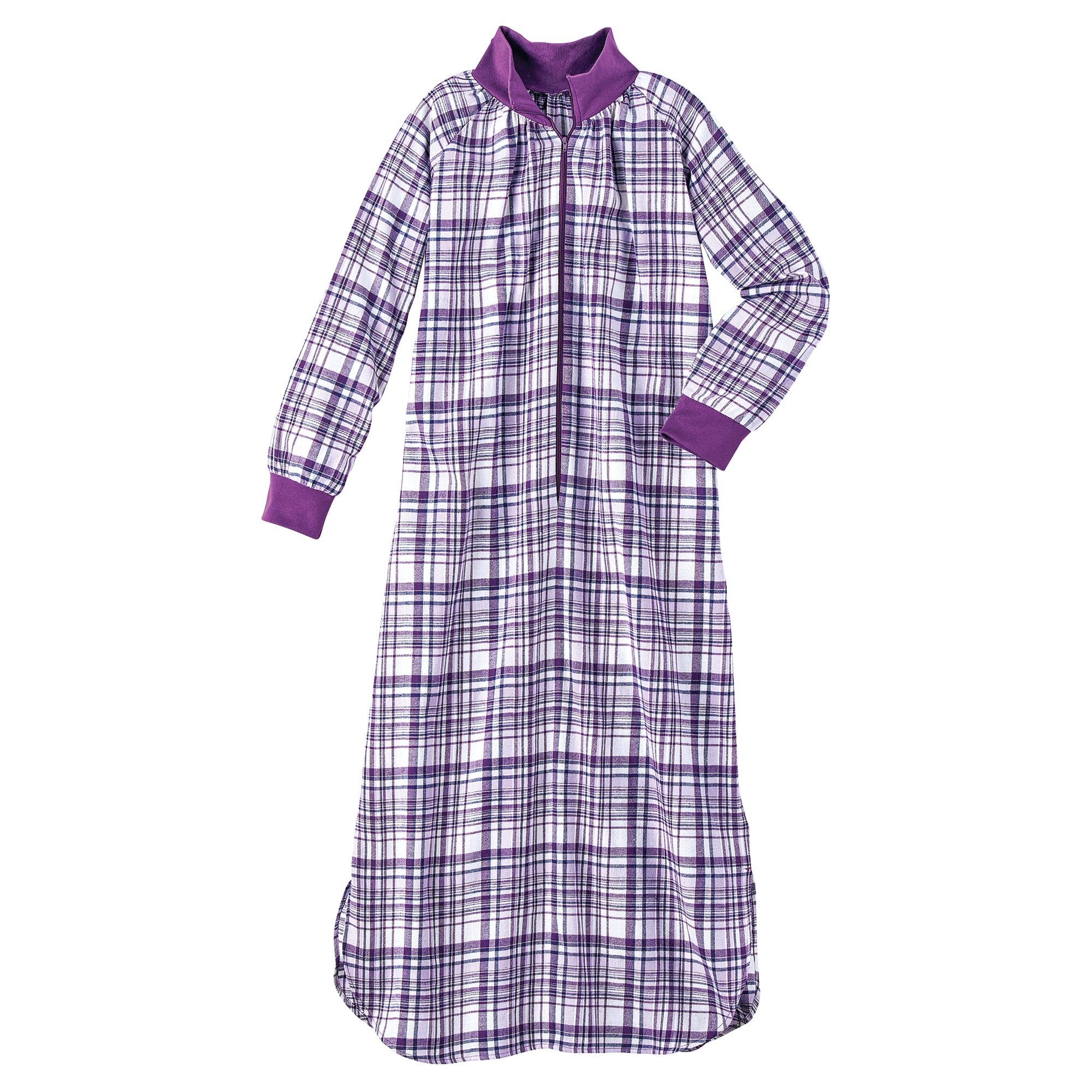 Flannel Zip-Front Lounger