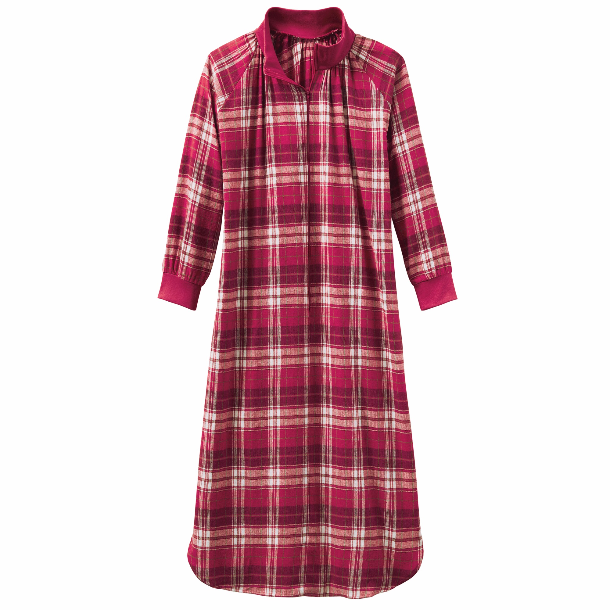 Flannel Zip-Front Lounger 4 Flannel Zip-Front Lounger