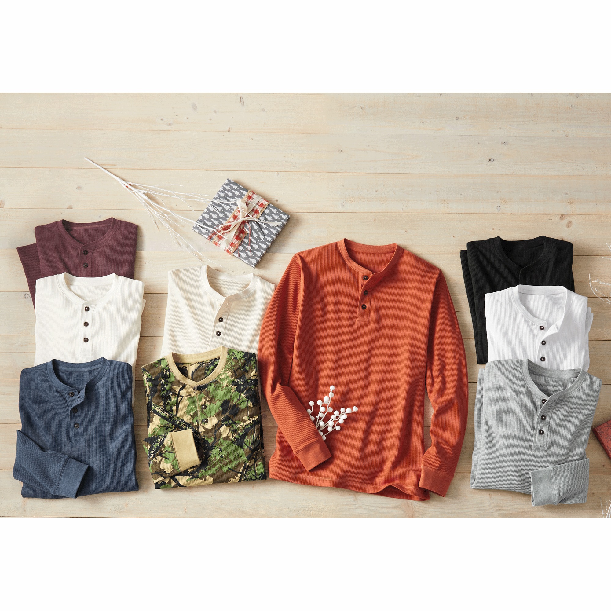 3-Pack Thermal Henleys