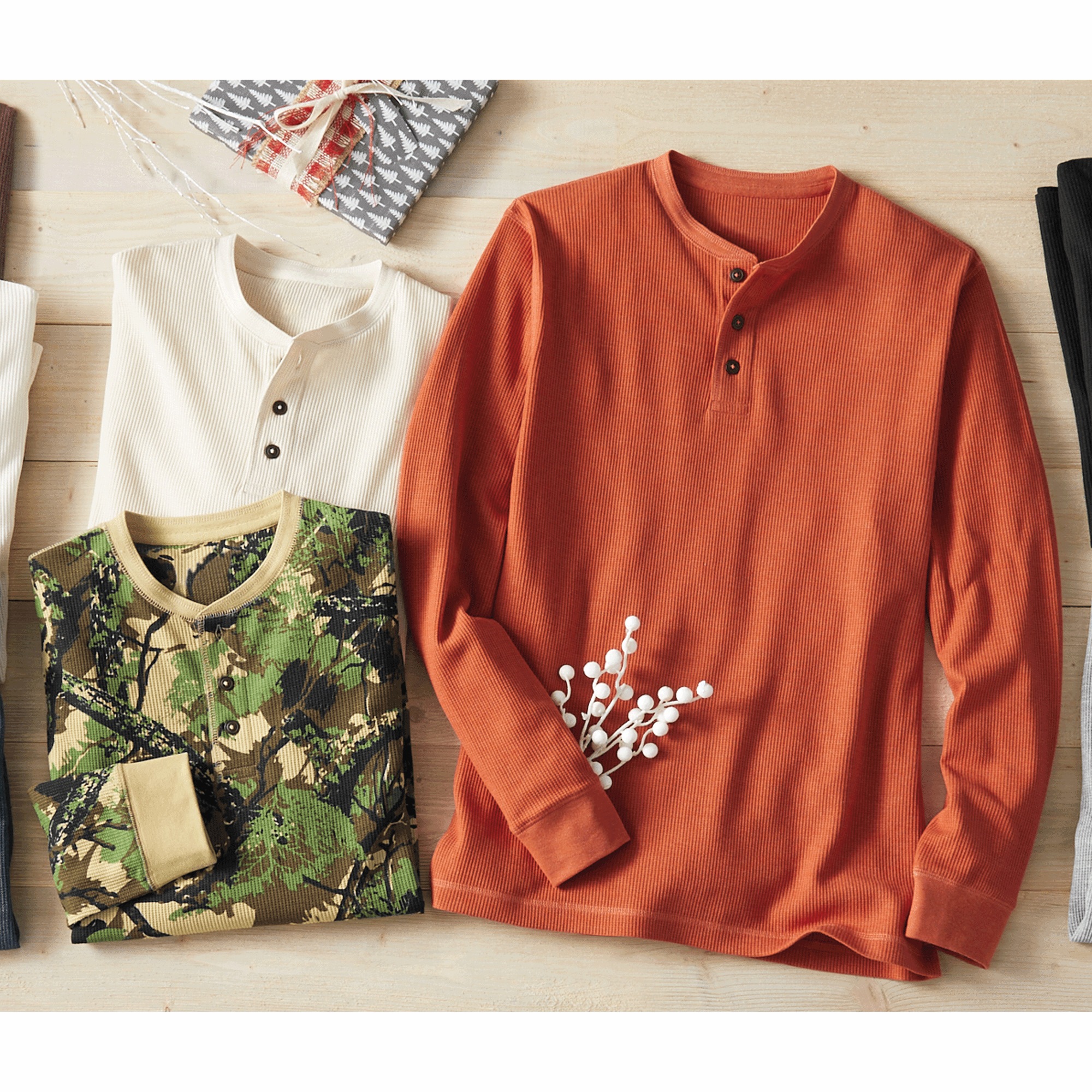 3-Pack Thermal Henleys