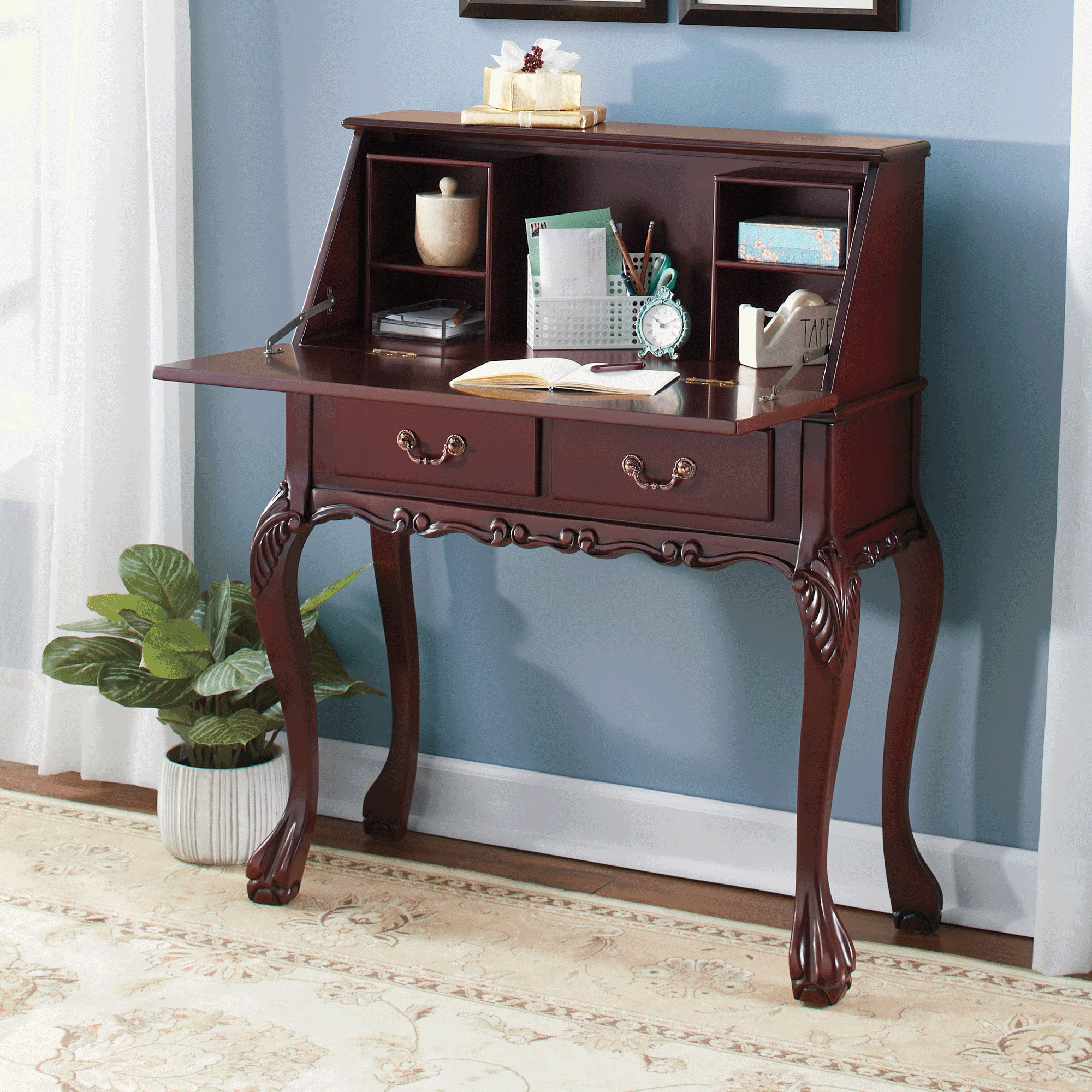 Brittania Carved Desk 2 Brittania Carved Desk