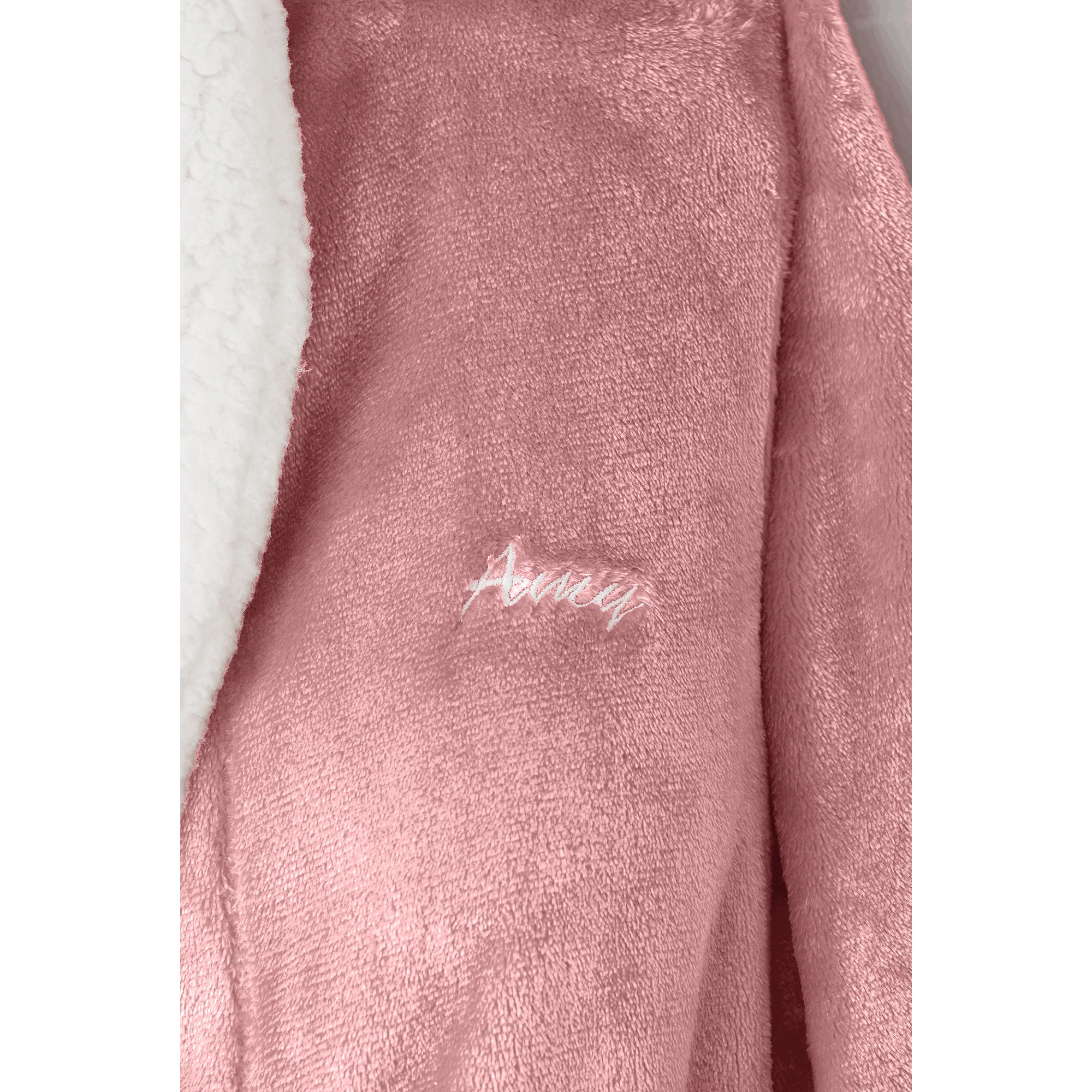 Faux-Sherpa Trim Unisex Robe