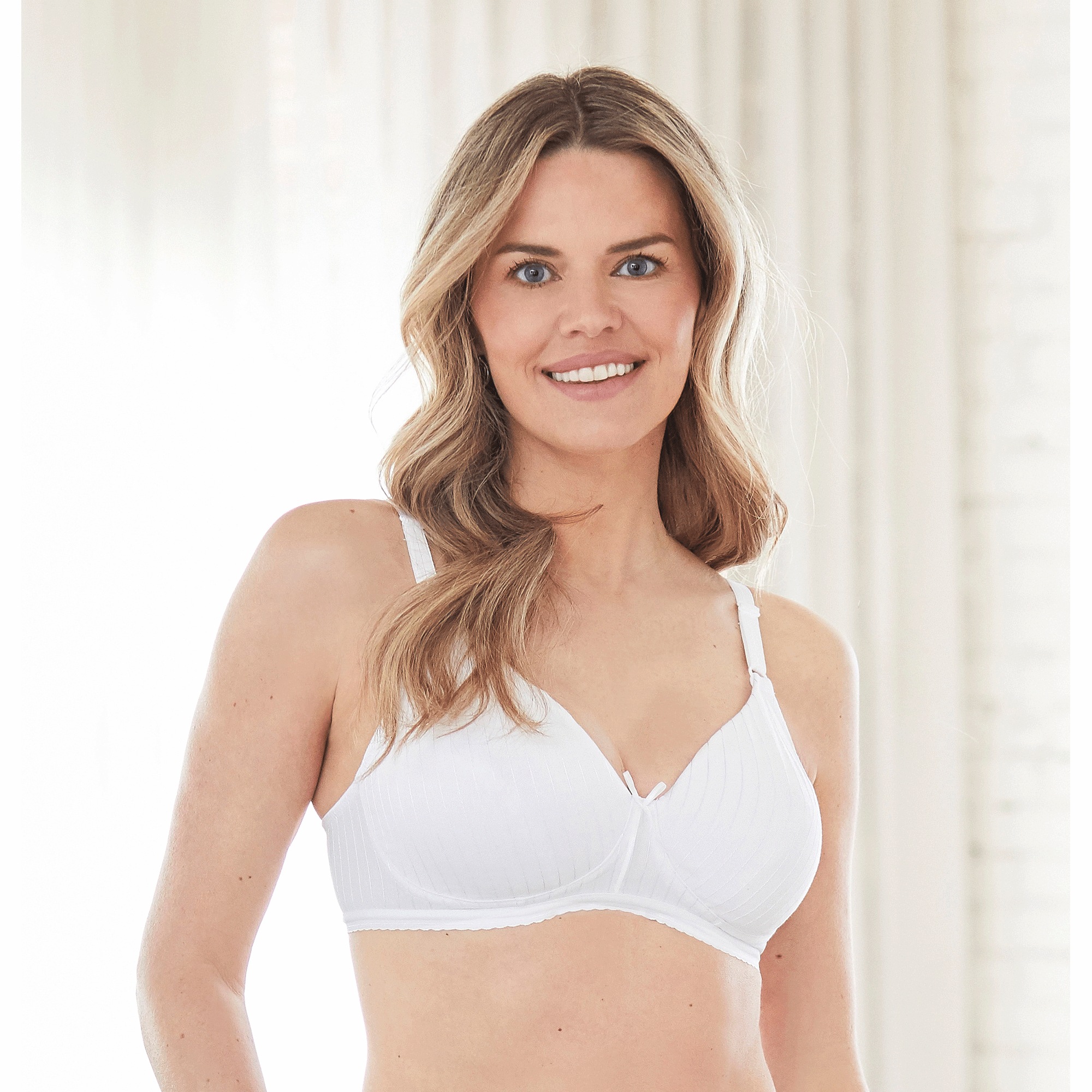 Bestform® Striped Wireless Cotton Bra