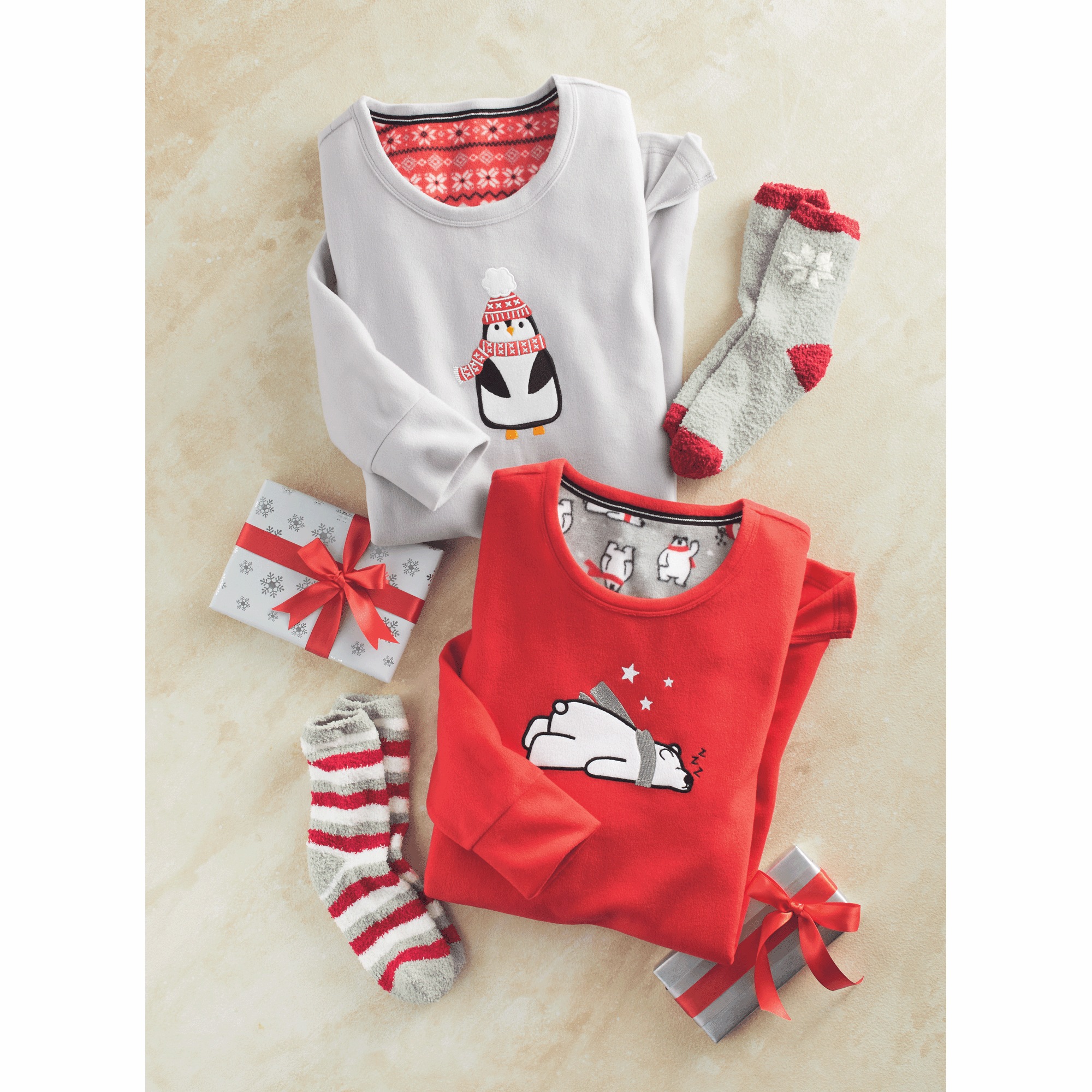 Holiday Friends Microfleece Nightshirt and Socks Set