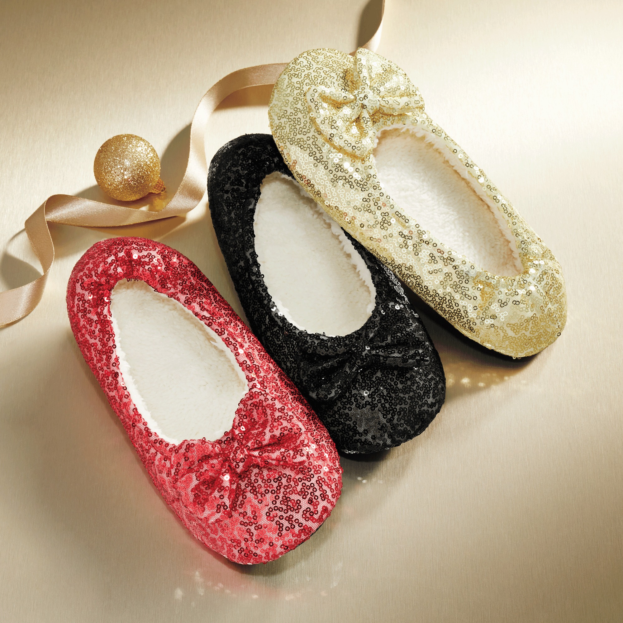 Sequin Fuzzy Footies