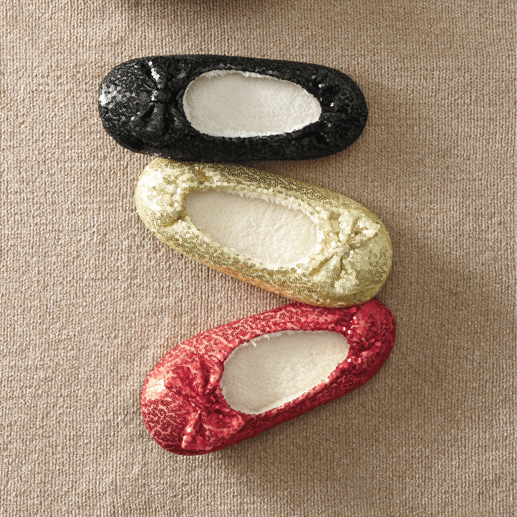 Sequin Fuzzy Footies