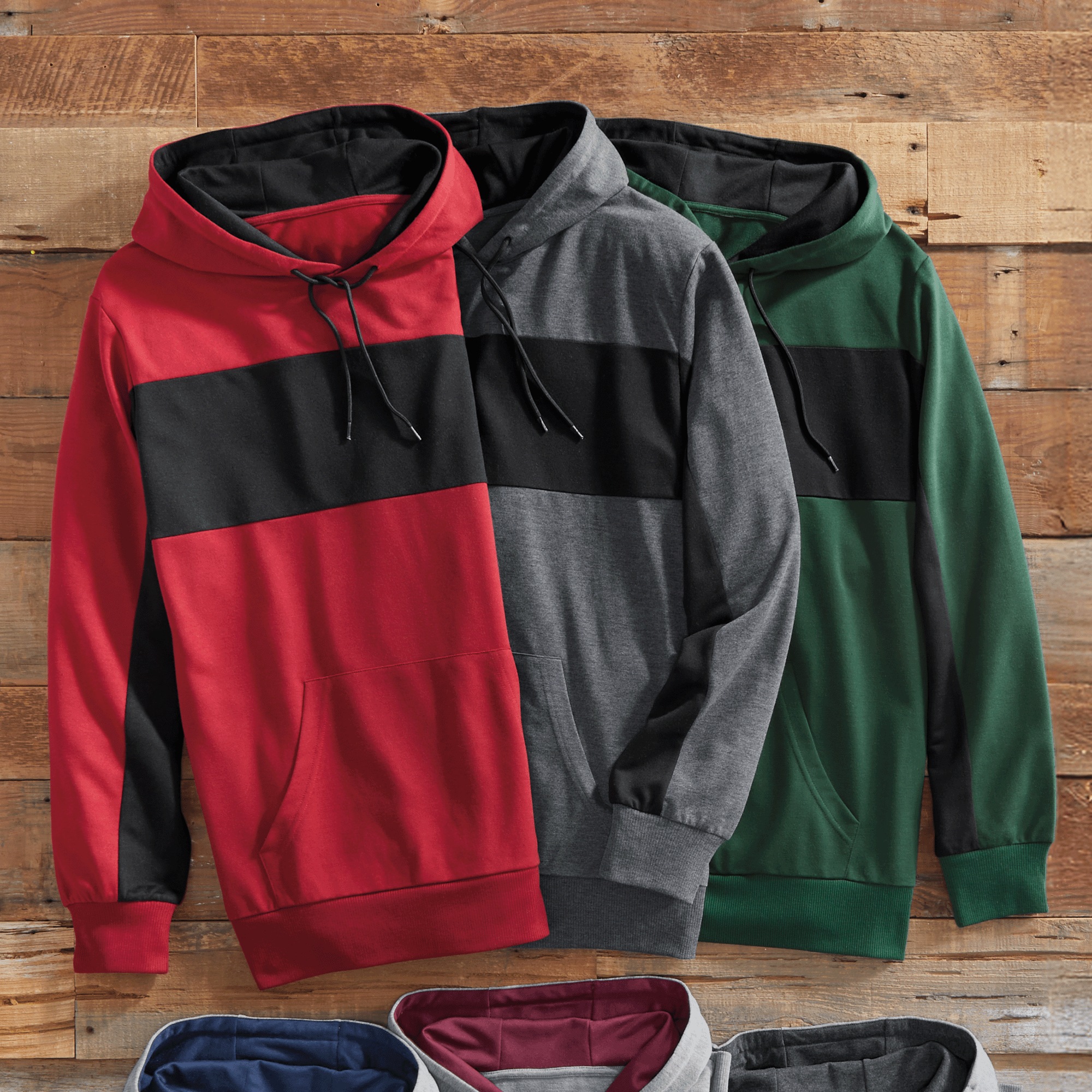 3-Pack Striped Hoodies