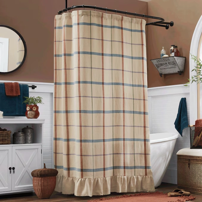 Autumn Bliss Plaid Shower Curtain