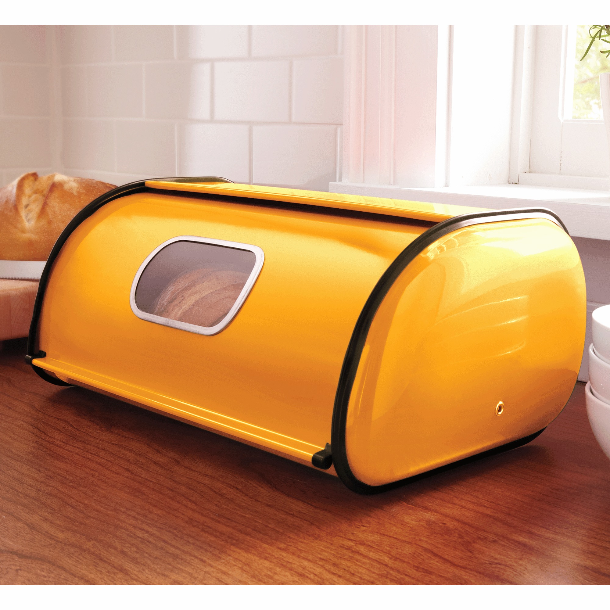 Ventilated Countertop Metal Breadbox with Window 4 Ventilated Countertop Metal Breadbox with Window