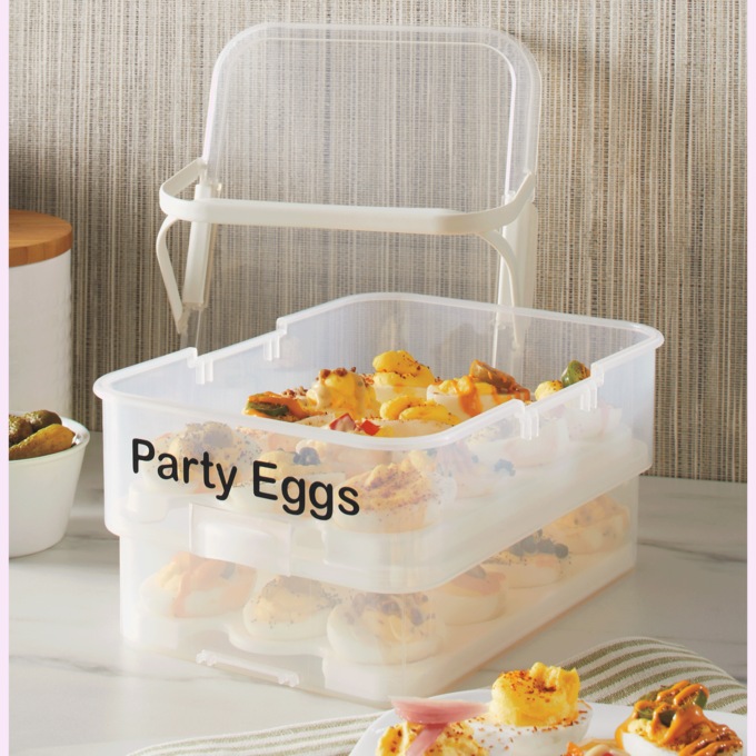 Progressive Snap Lock Collapsible Deviled Egg Carrier