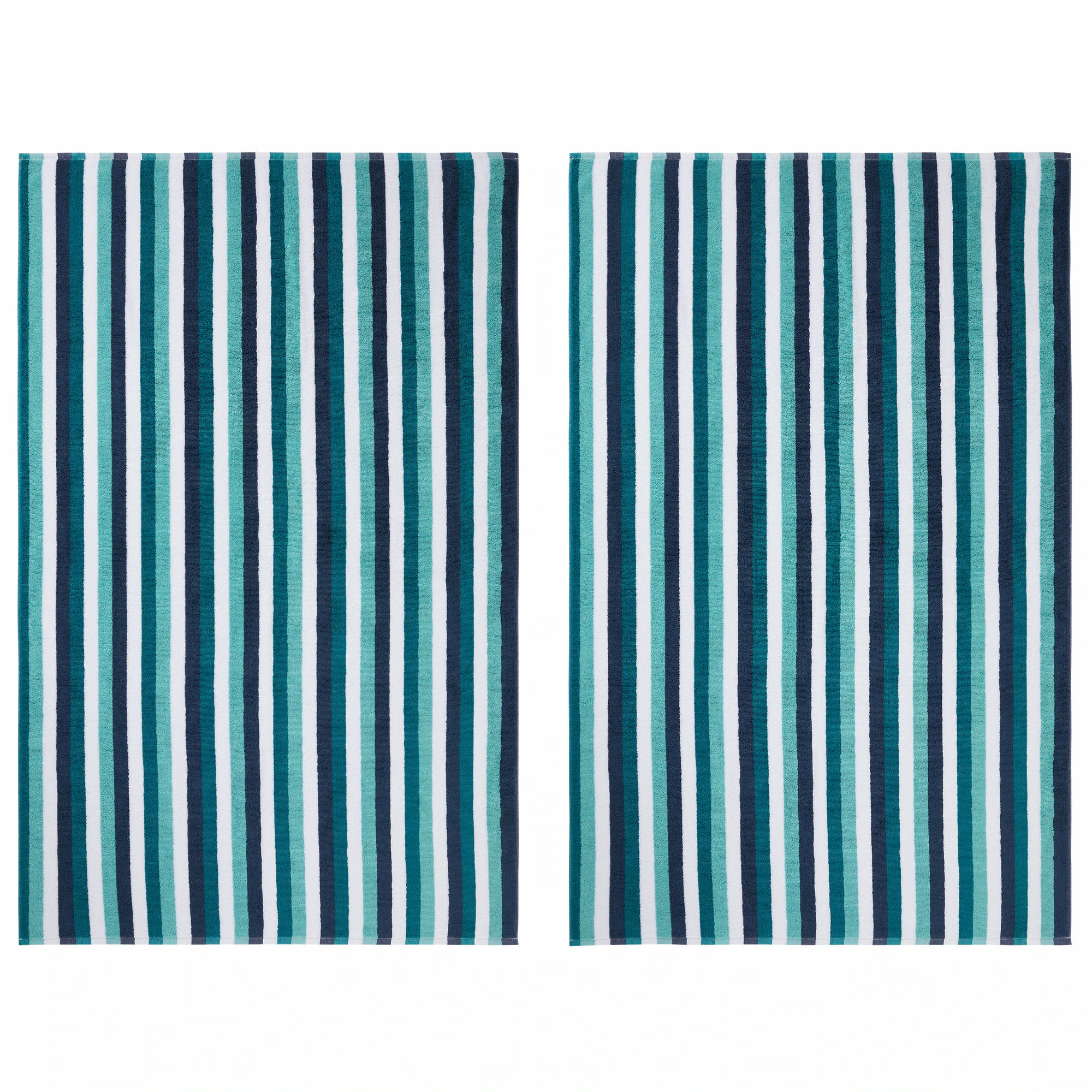 Set of 2 Serene Cotton Terry Bath Sheets 1 Set of 2 Serene Cotton Terry Bath Sheets