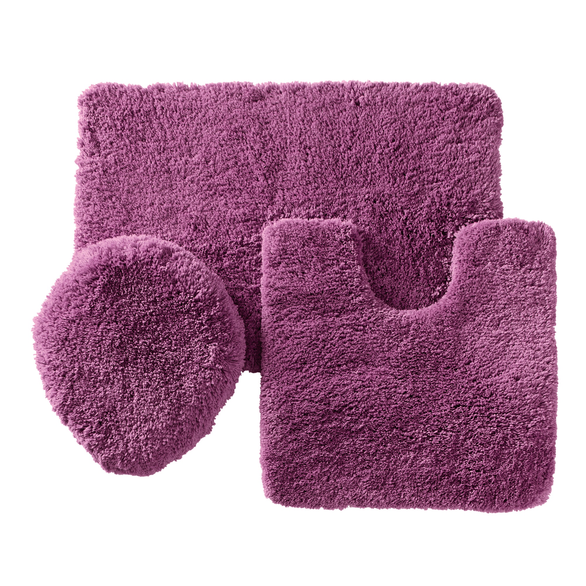 Color Connection 3-Piece Shag Bath Mat Set