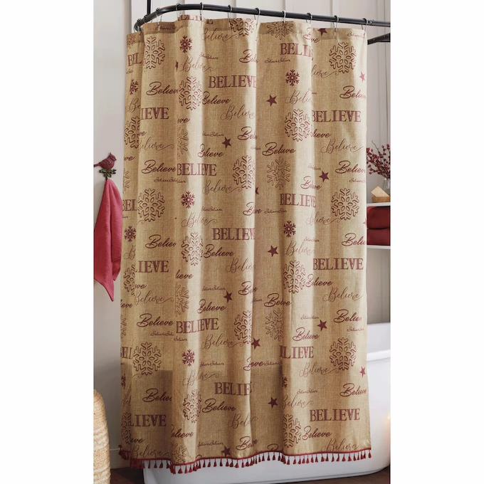 Rustic Holiday Shower Curtain