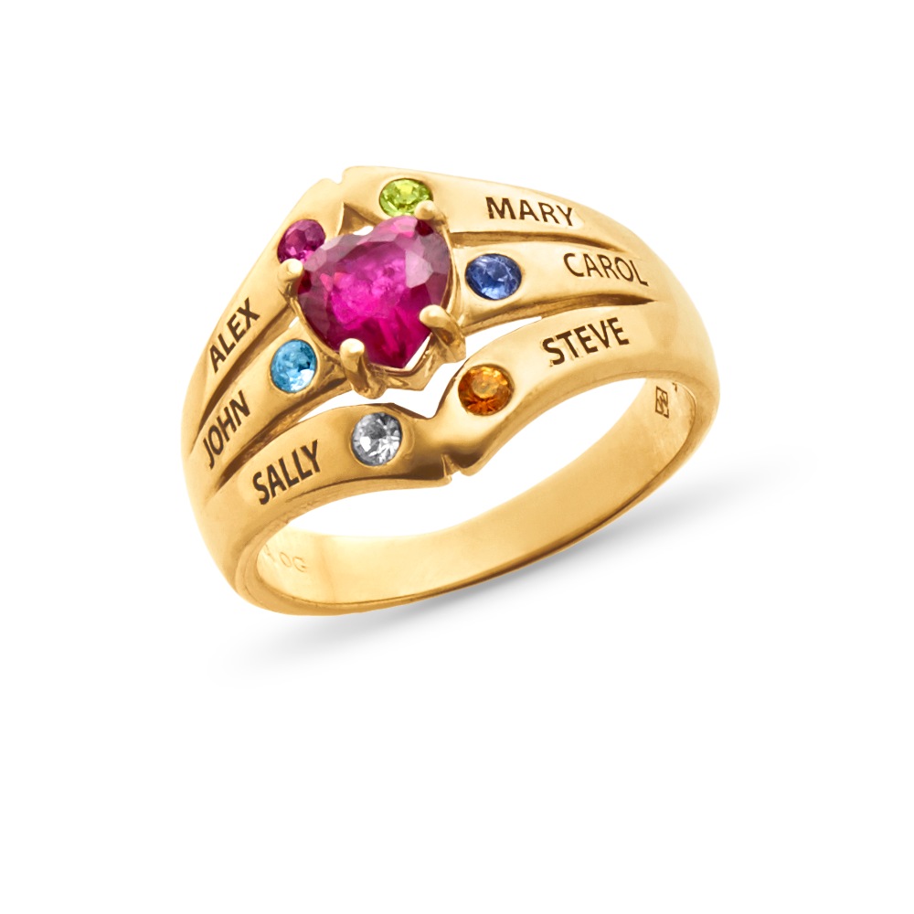 Mom & Family Birthstones Ring 1 Mom & Family Birthstones Ring