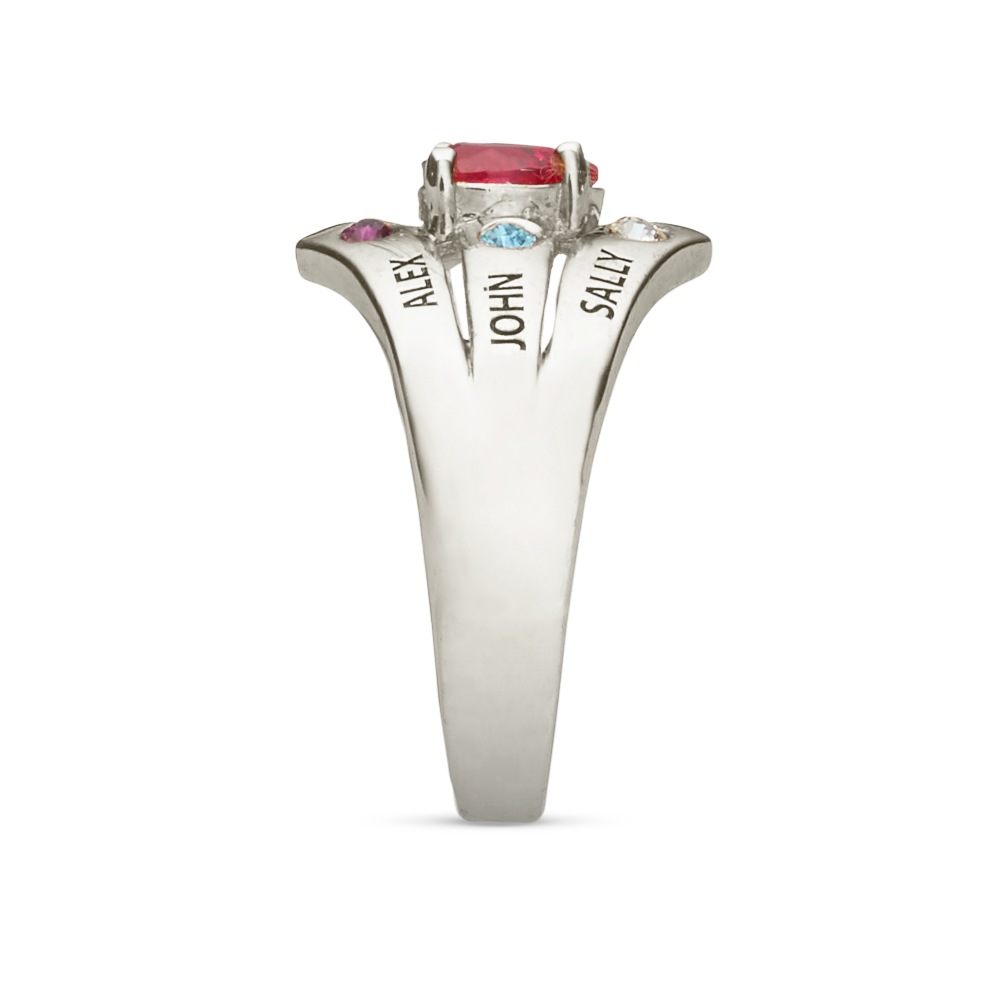 Mom & Family Birthstones Ring 4 Mom & Family Birthstones Ring