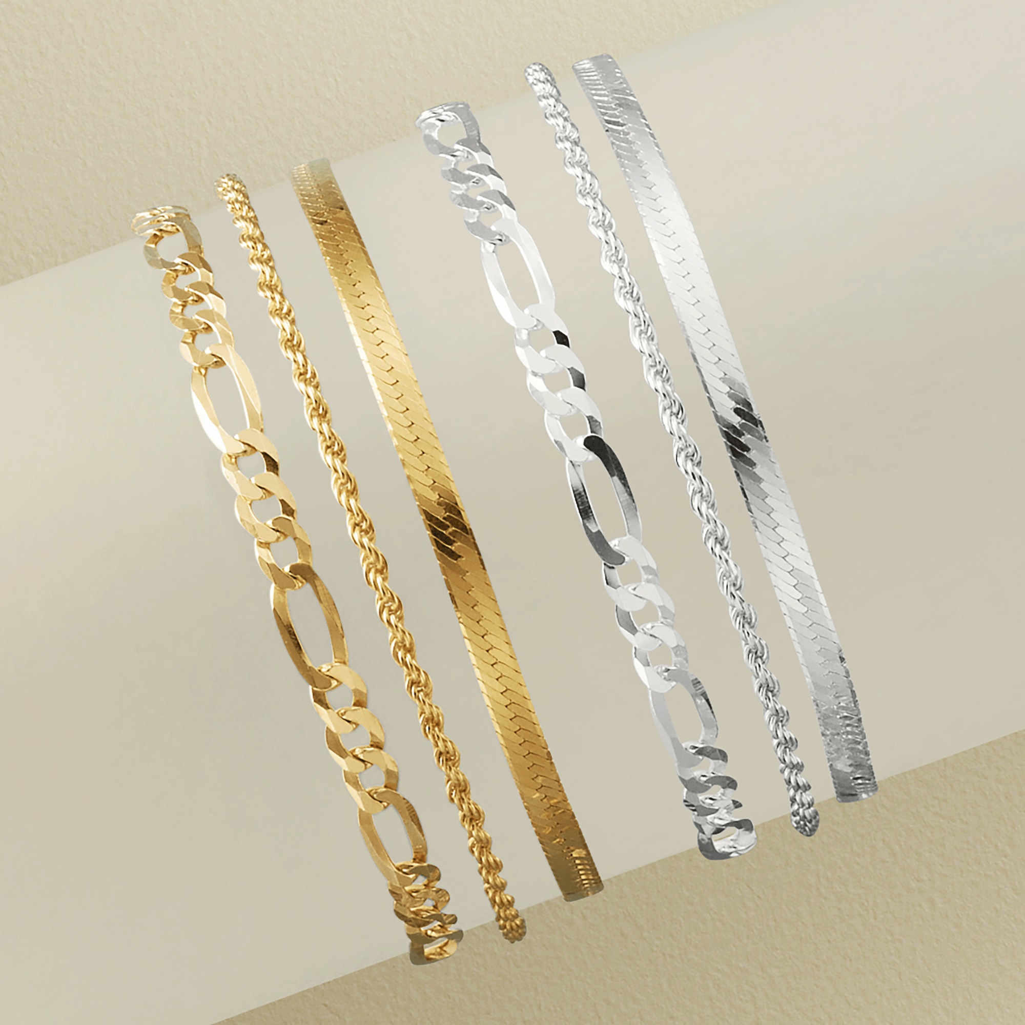 3-Piece Chain Bracelet Set 1 3-Piece Chain Bracelet Set