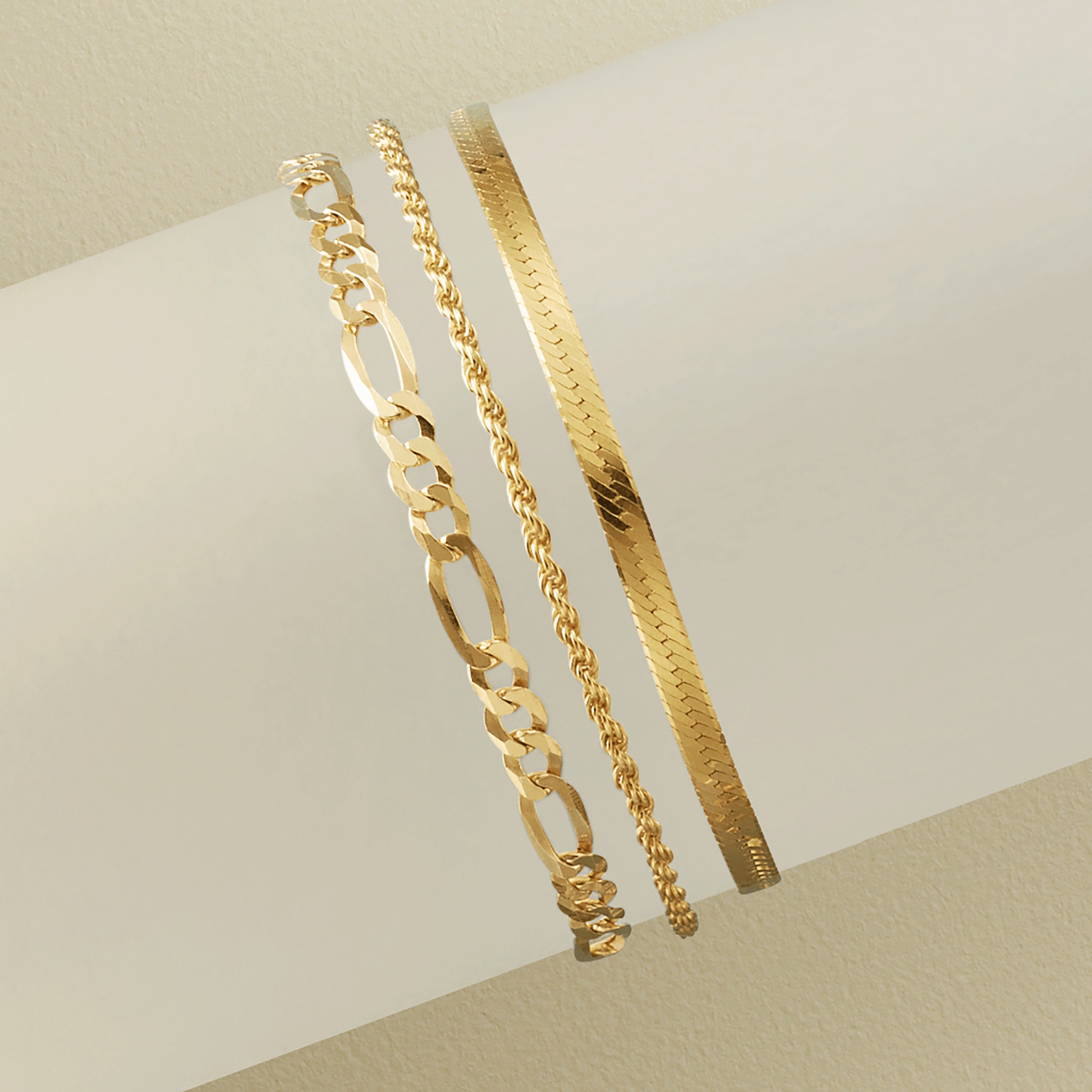 3-Piece Chain Bracelet Set 2 3-Piece Chain Bracelet Set