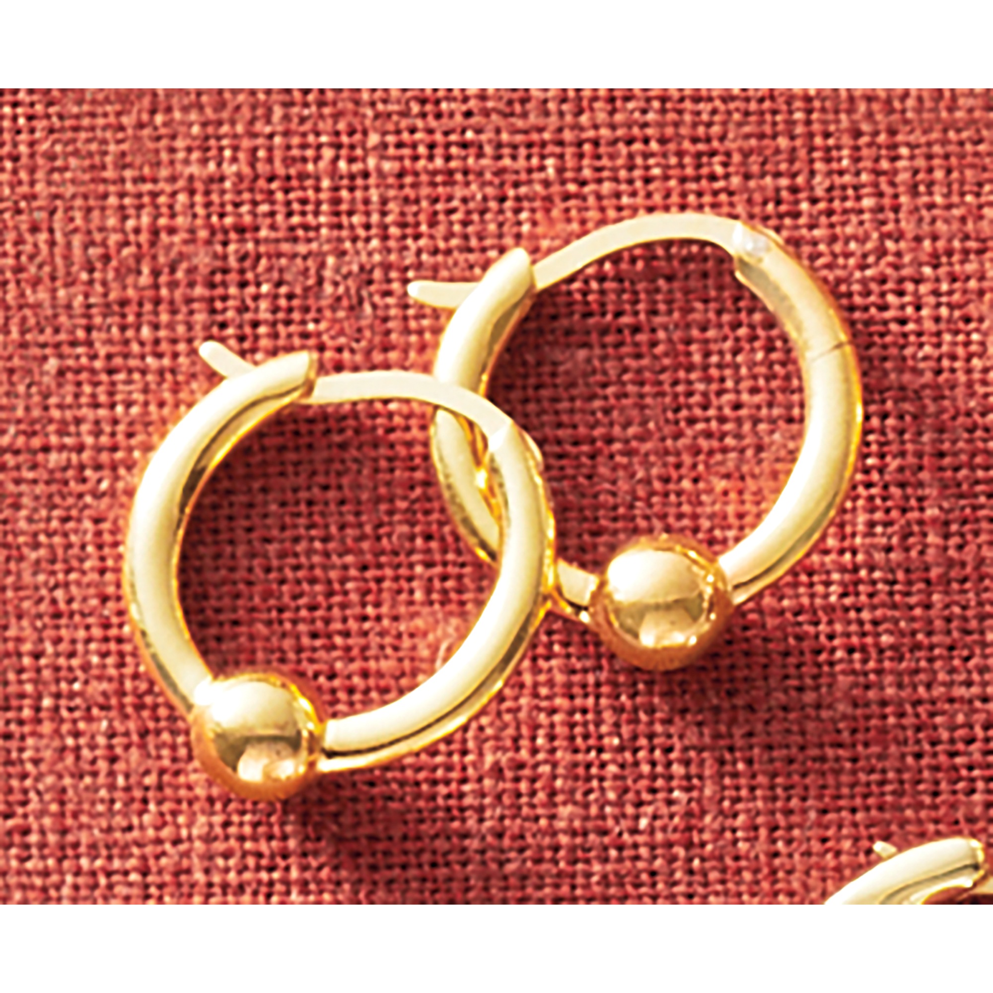 10K Gold Nano Diamond Resin Hoops