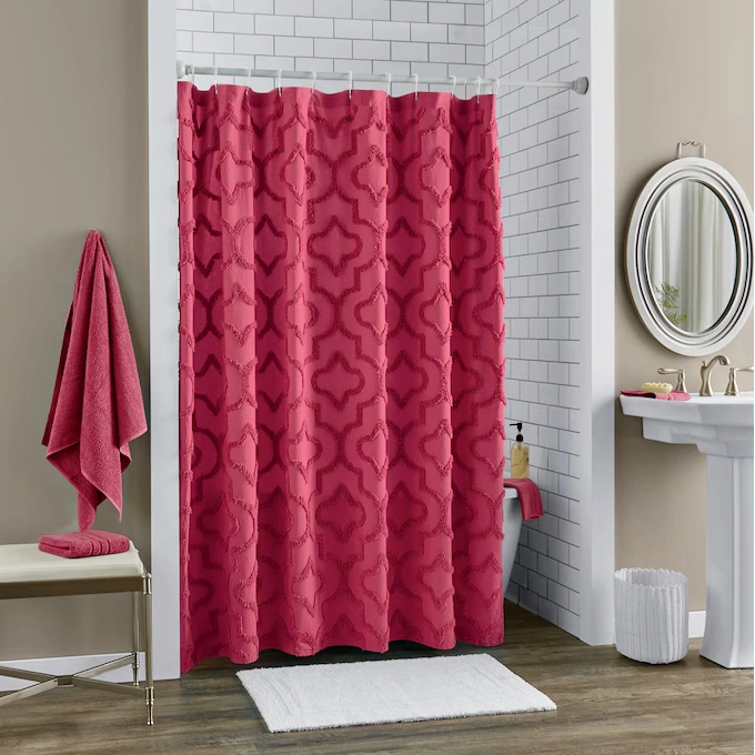 Color Connection Chenille Shower Curtain