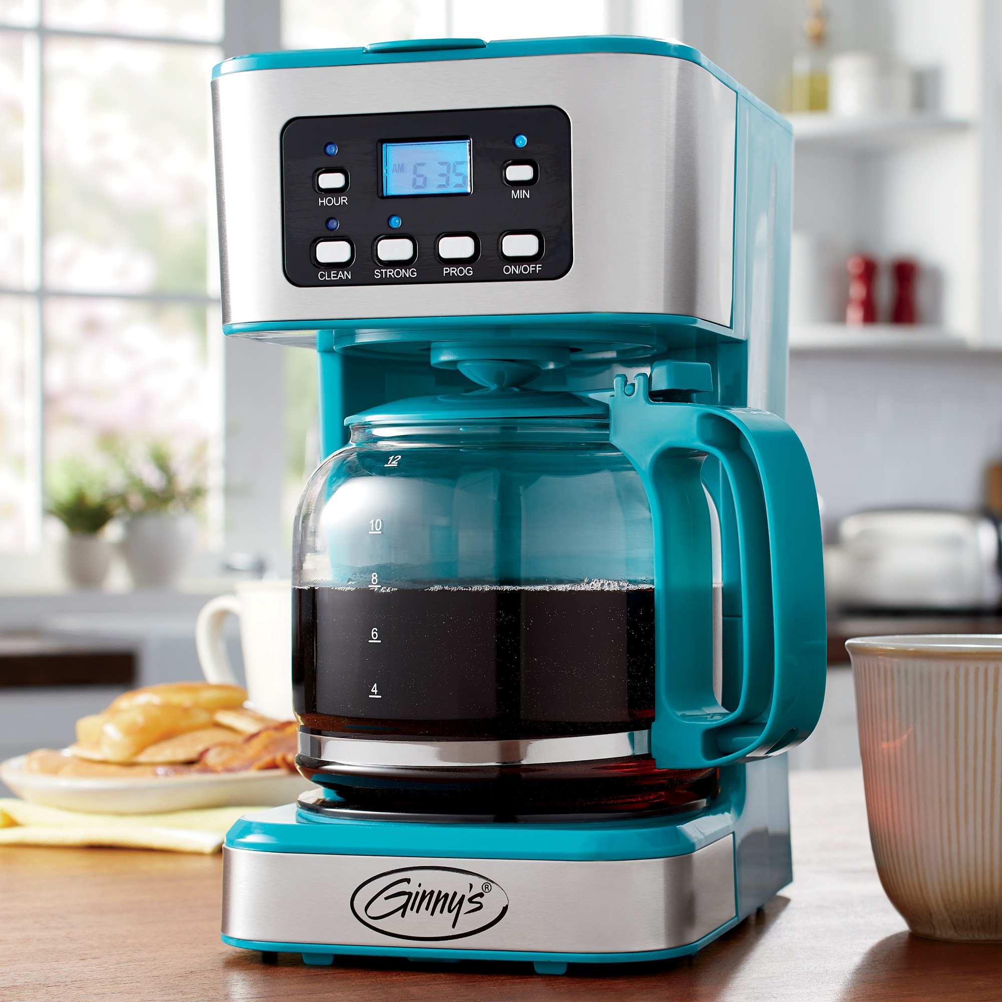 Ginny's 12-Cup Programmable Coffee Maker with Adjustable Brew Strength