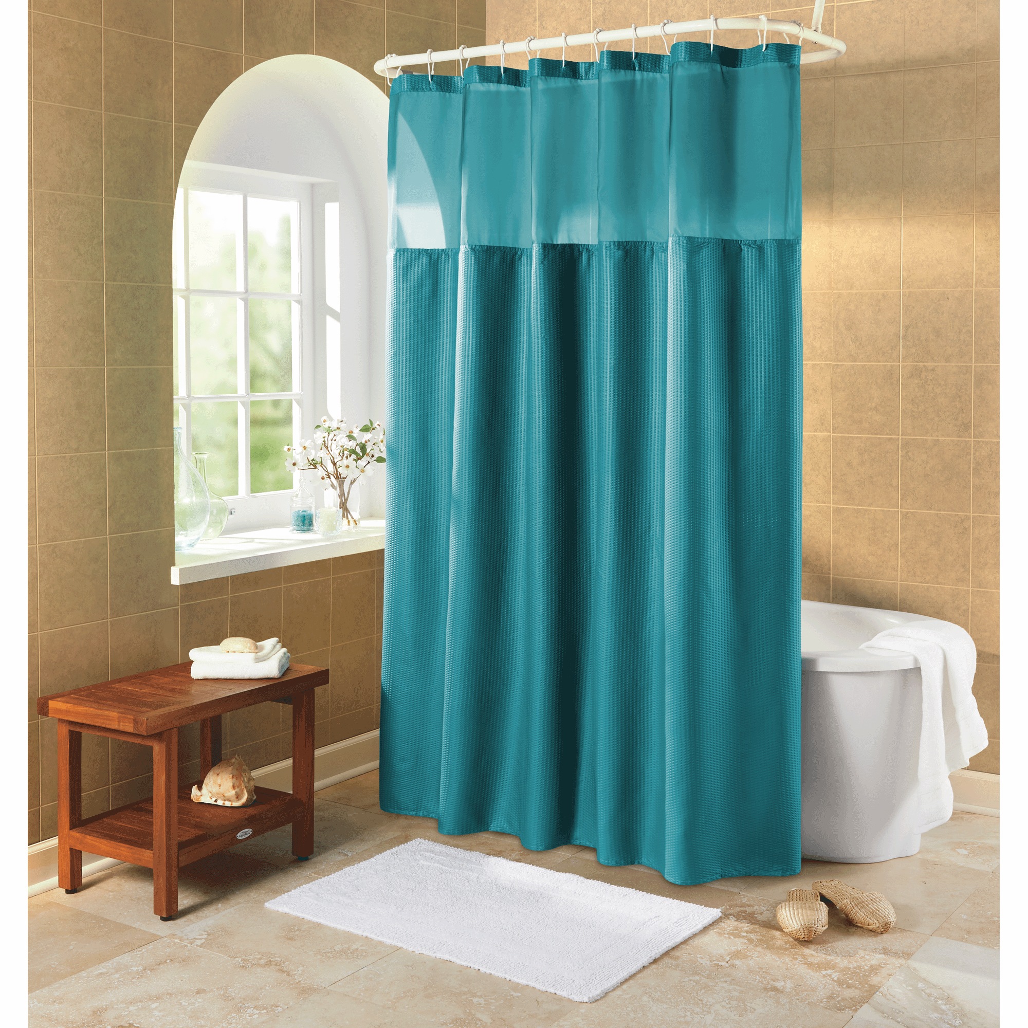 Serene Snap Shower Curtain