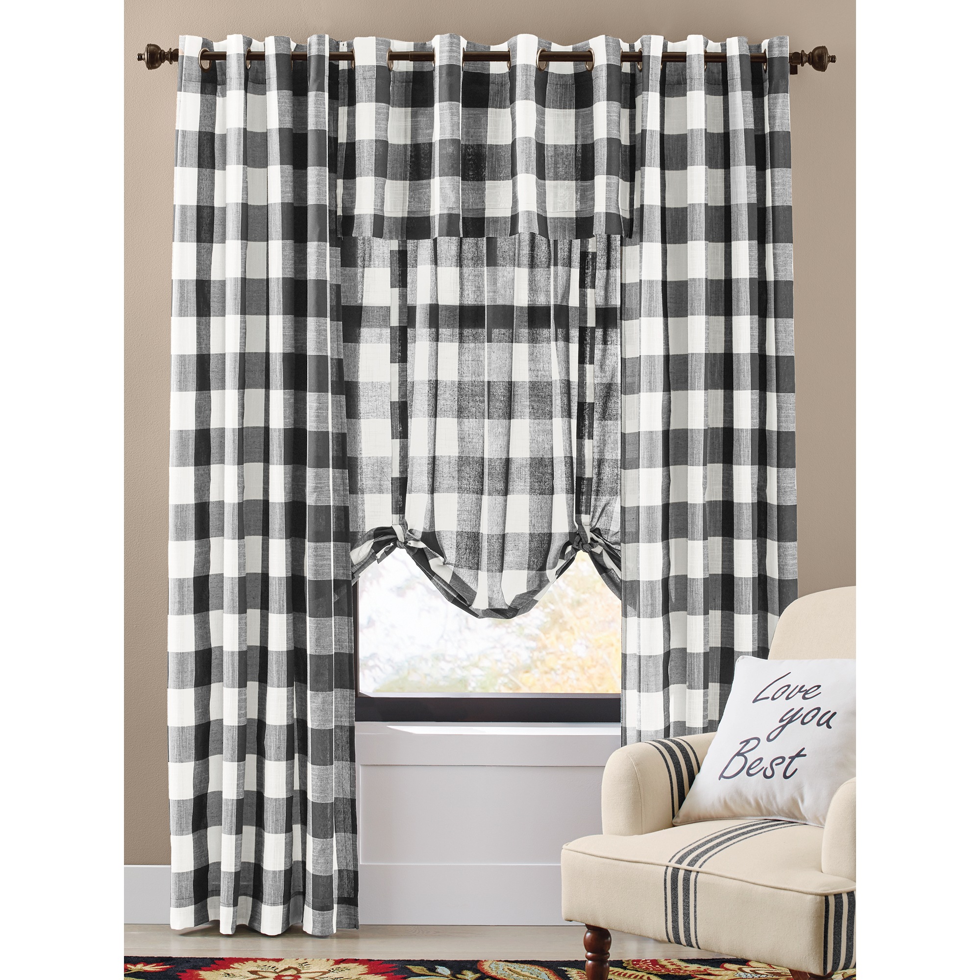 Buffalo Check Window Treatments