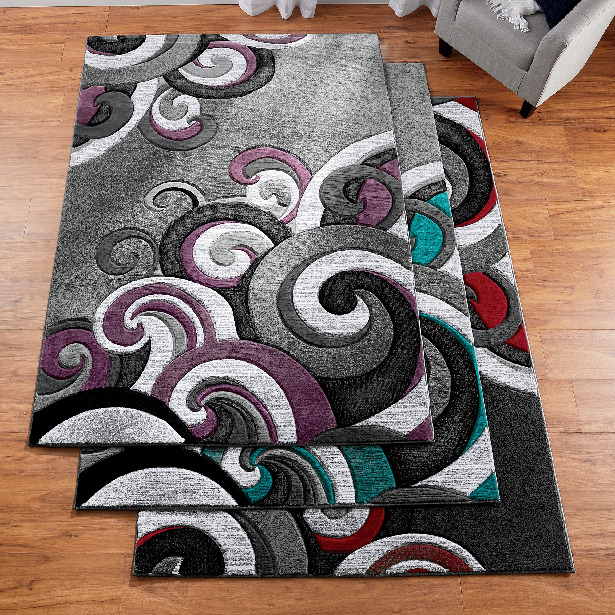 Waves Carved Rug