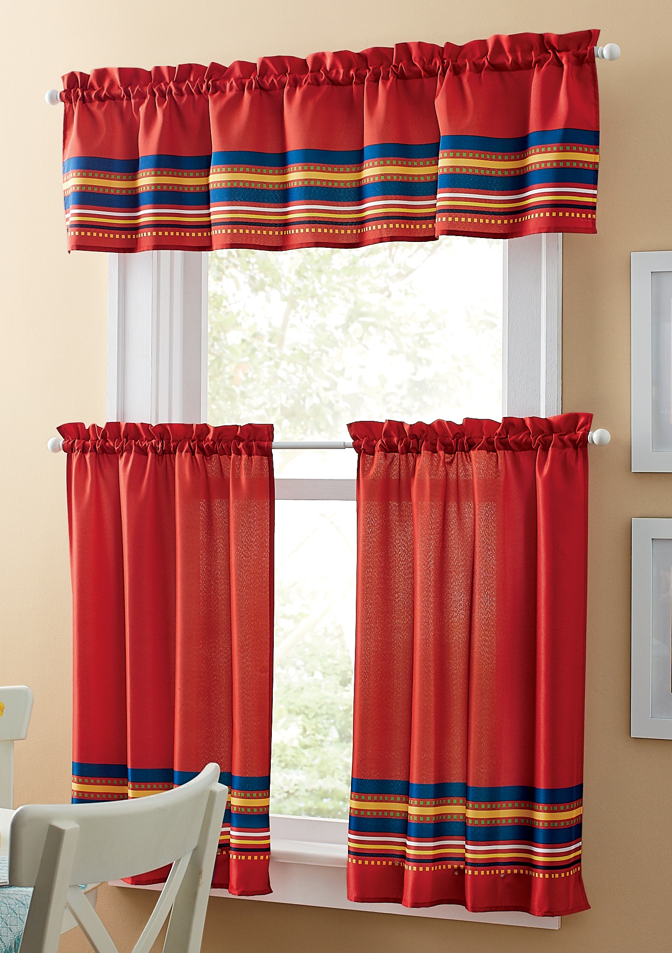 Salsa 3-Piece Kitchen Curtain Set